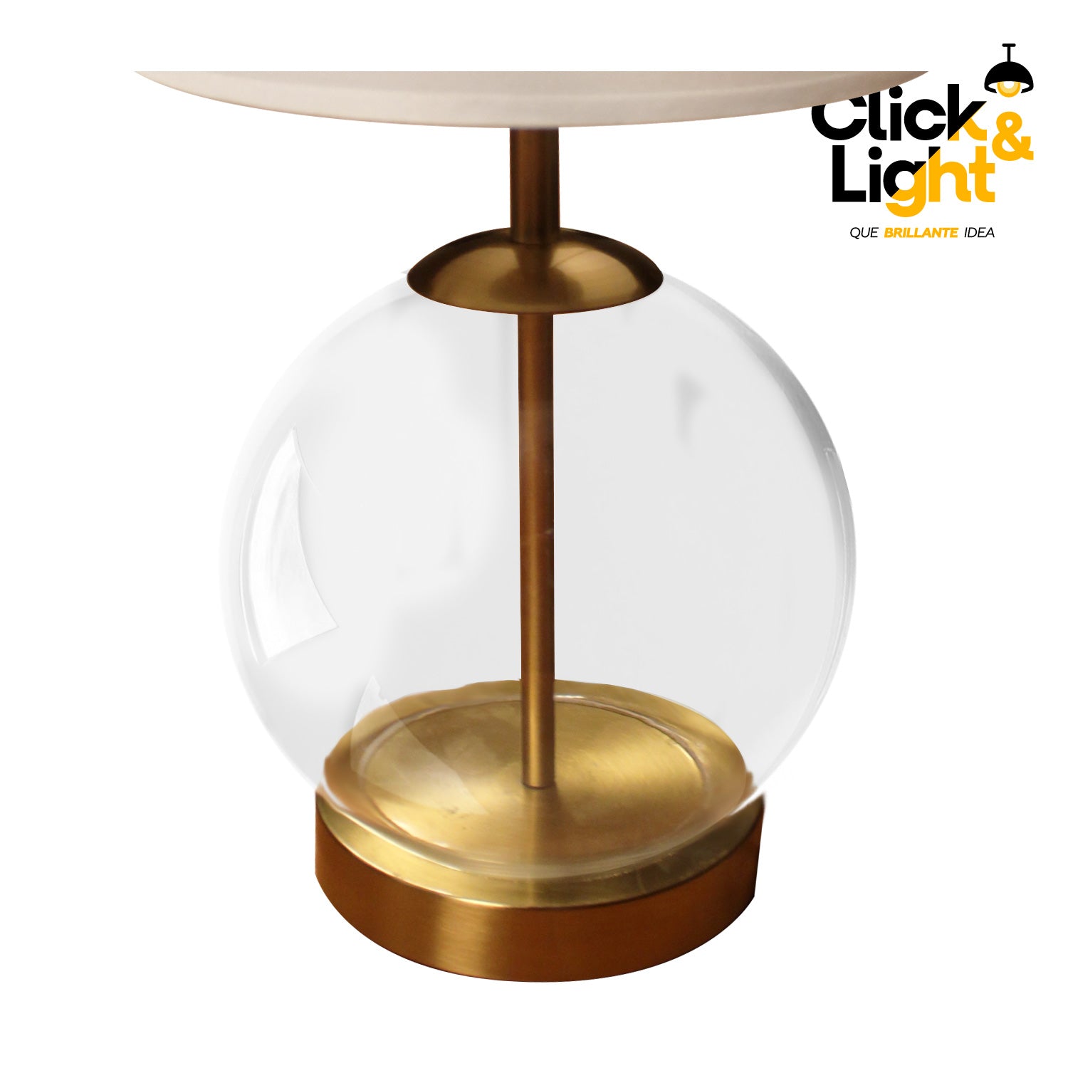 LAMPARA DE MESA CLASICA LORIE METAL-VIDRIO
