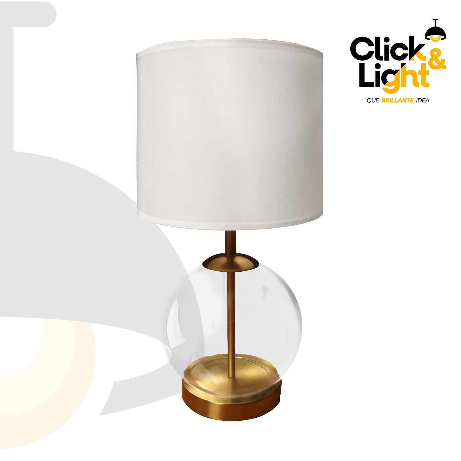 LAMPARA DE MESA CLASICA LORIE METAL-VIDRIO