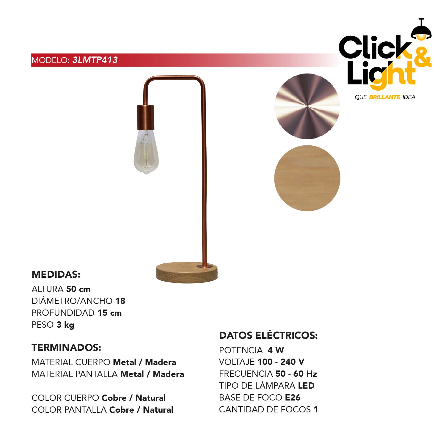 LAMPARA DE MESA INDUSTRIAL EL SALVADOR