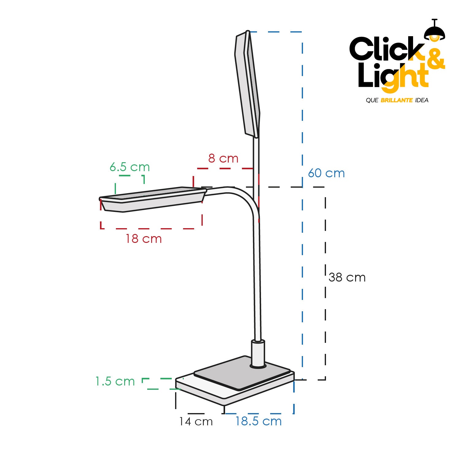 LAMPARA DE MESA MODERNA CON CARGADOR DE CELULAR CHANDREL