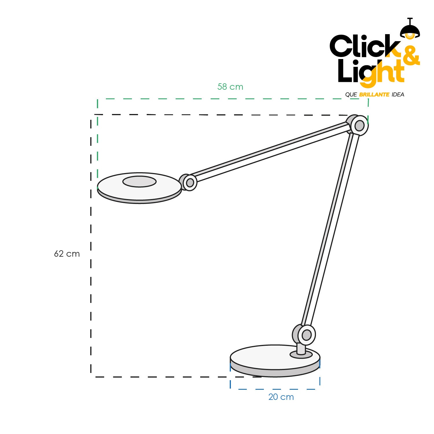 Lampara de Mesa Moderna con cargador de celular Kena