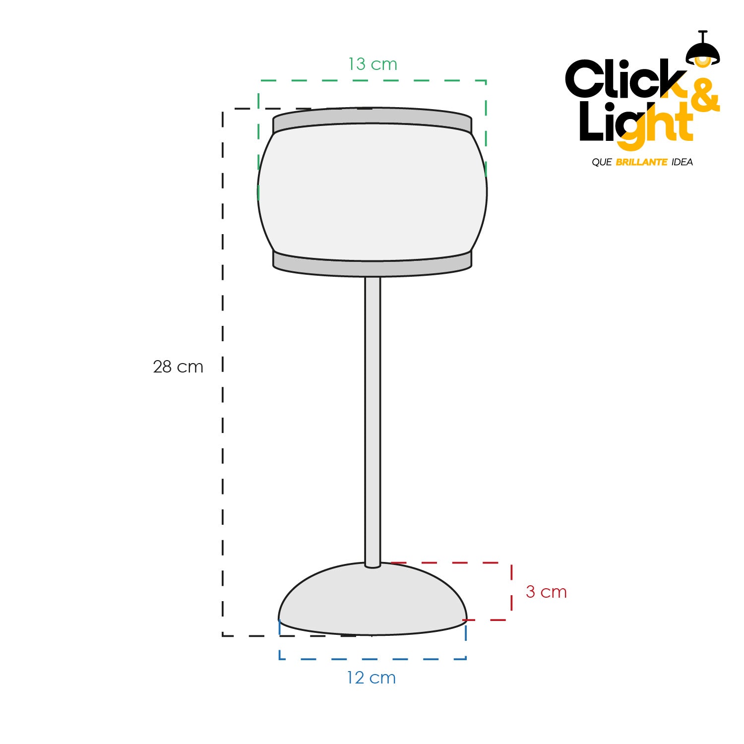 Lámpara De Mesa Mini Aura Estilo Contemporánea