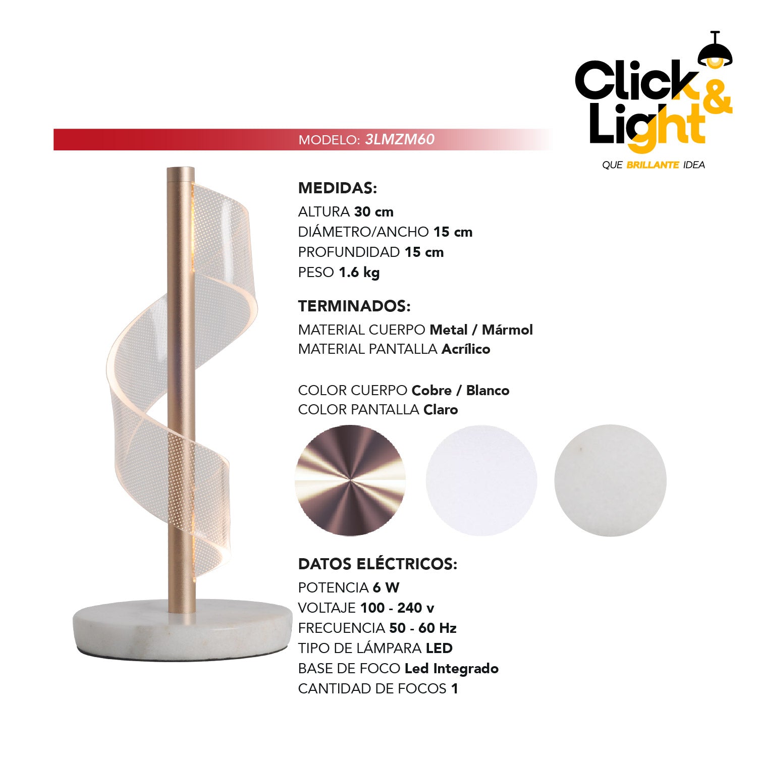 LAMPARA DE MESA MINIMALISTA SIKEU