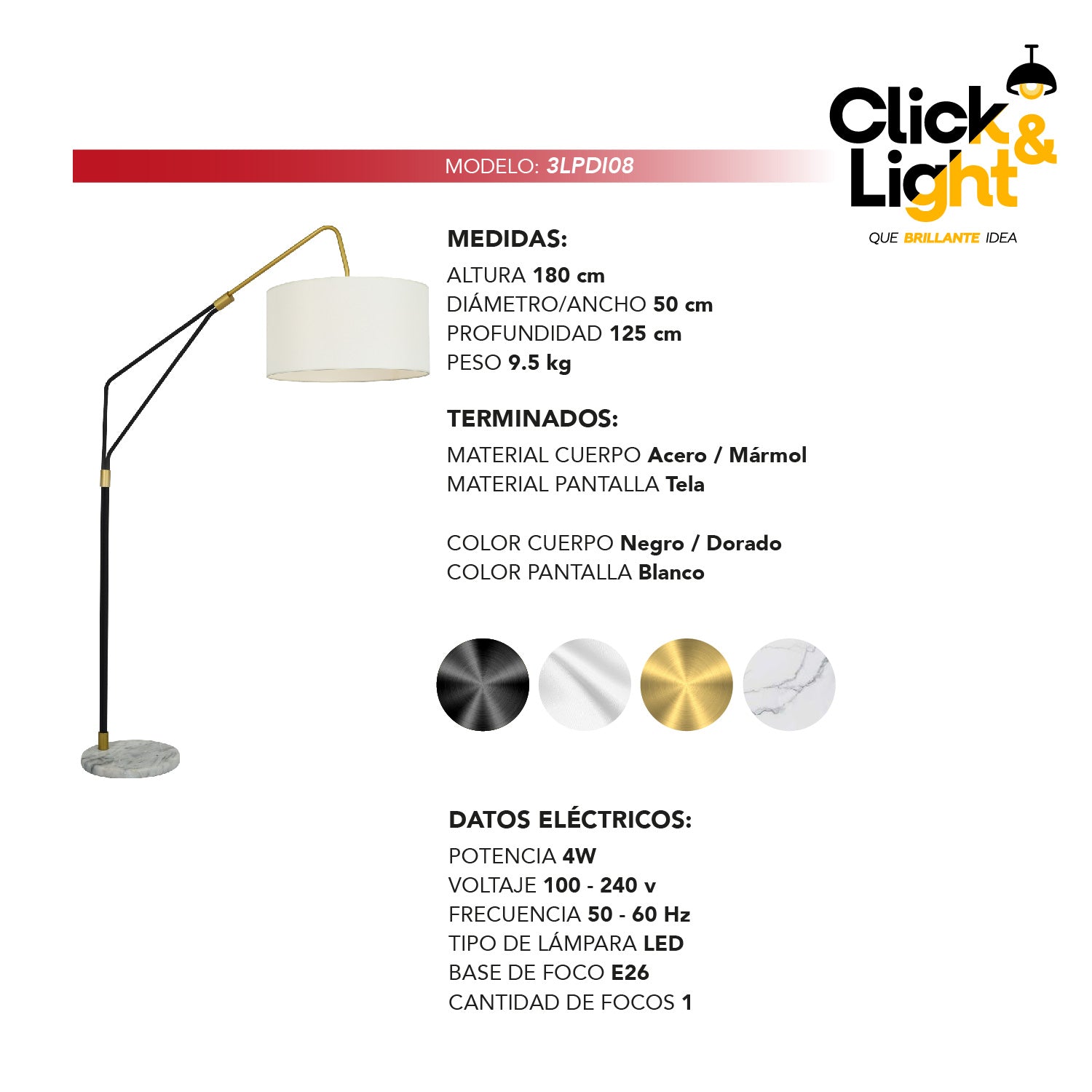 LÁMPARA DE PIE XERAN MODERNA