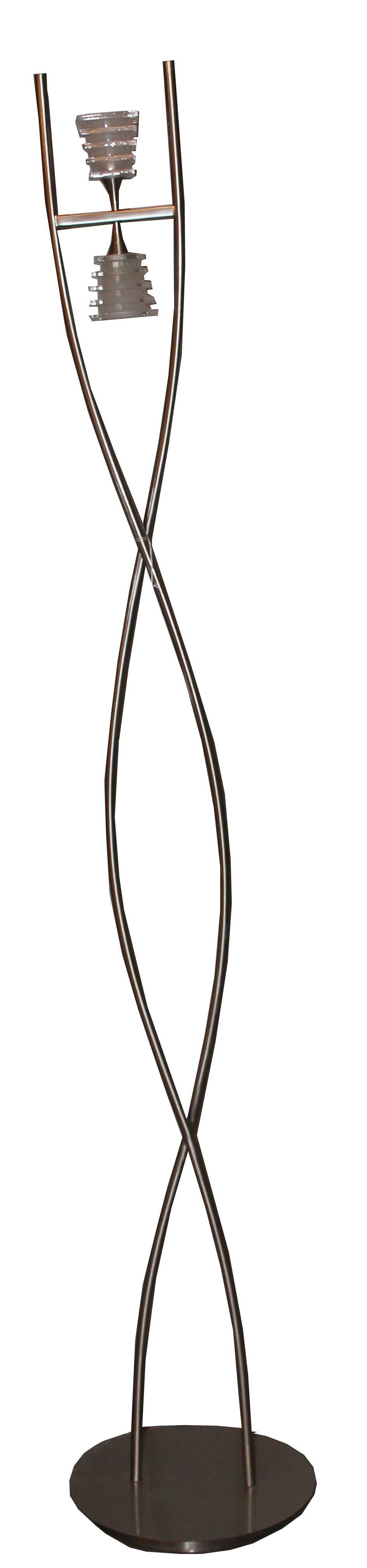 LAMPARA DE PIE KEOPS 2 LUCES CONTEMPORANEA