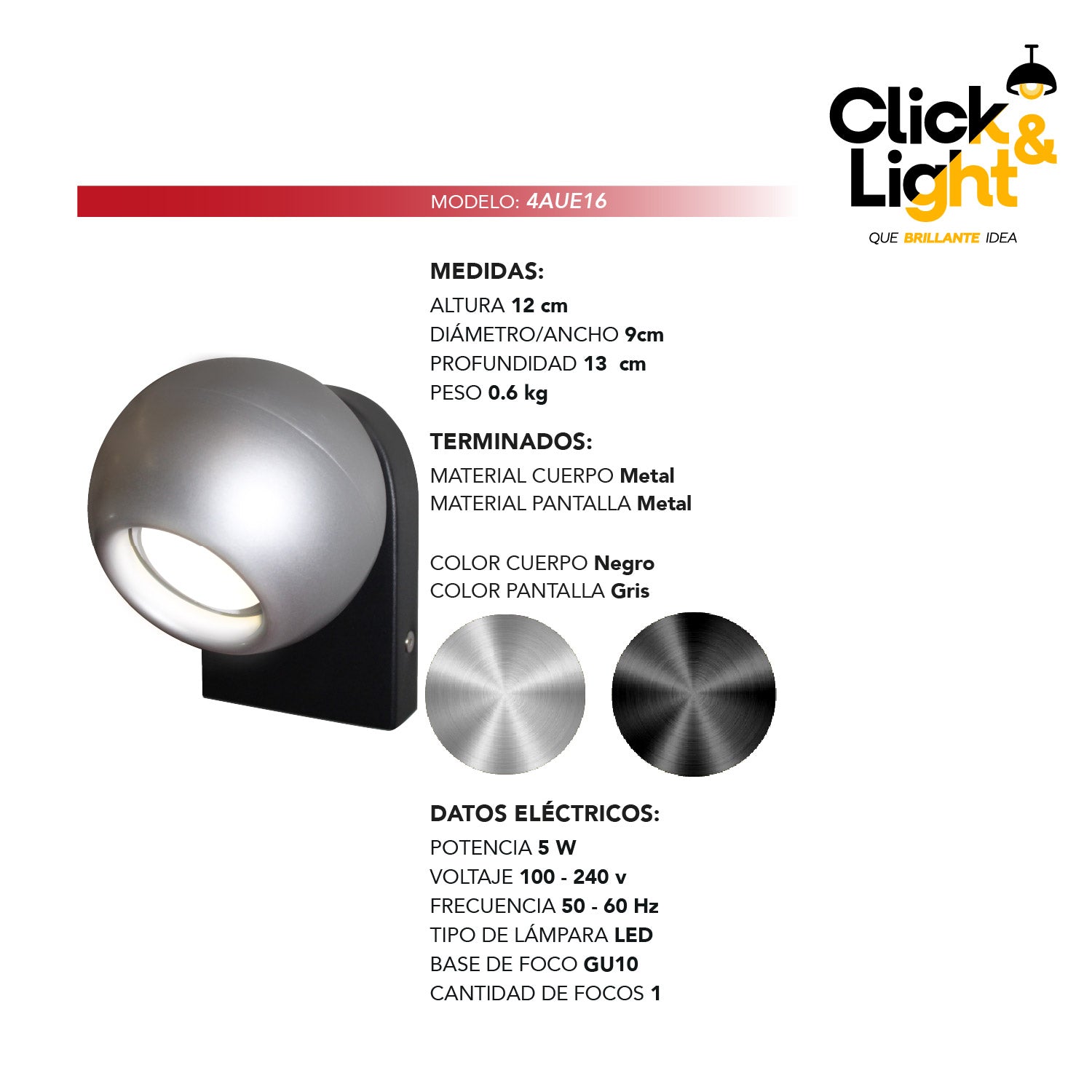 ARBOTANTE 1 LUZ MIKE ESTILO MODERNO