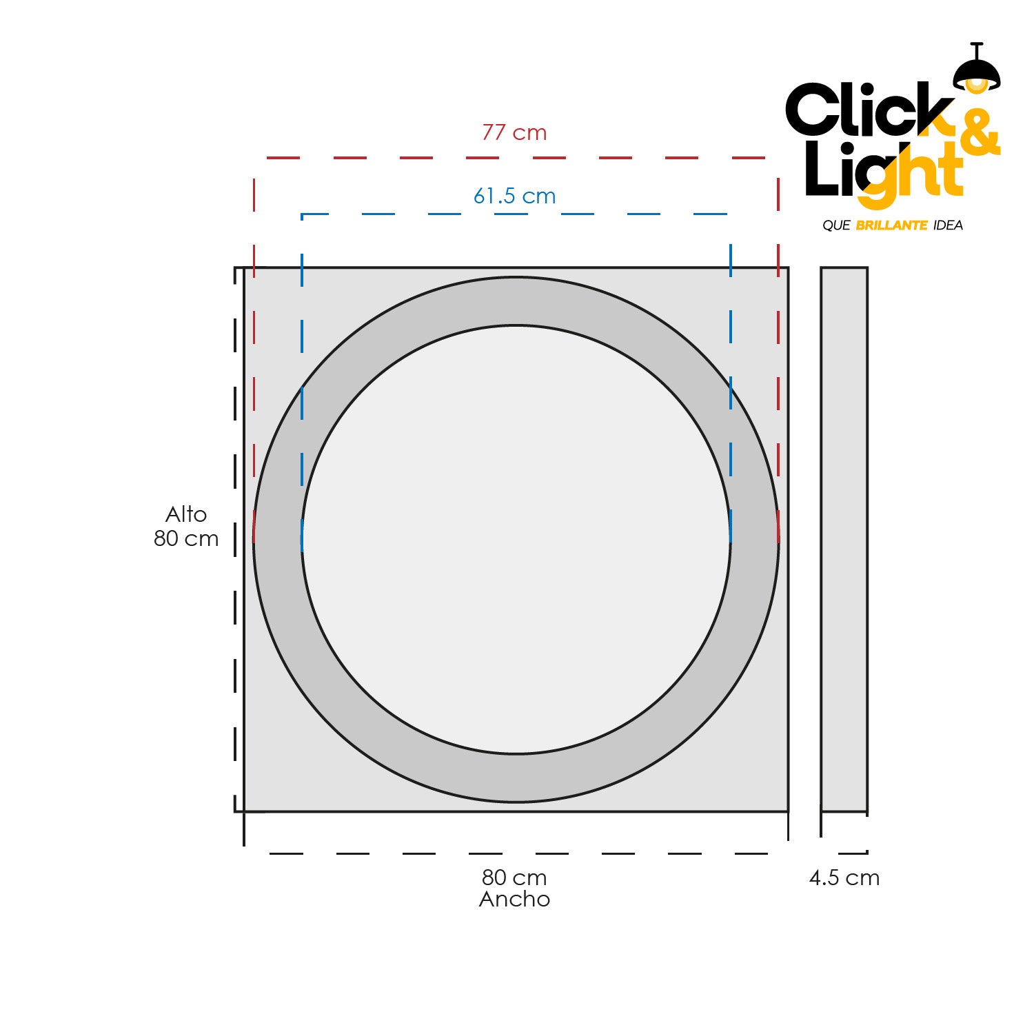 ESPEJO LED CONTEMPORANEO DUKE CROMO