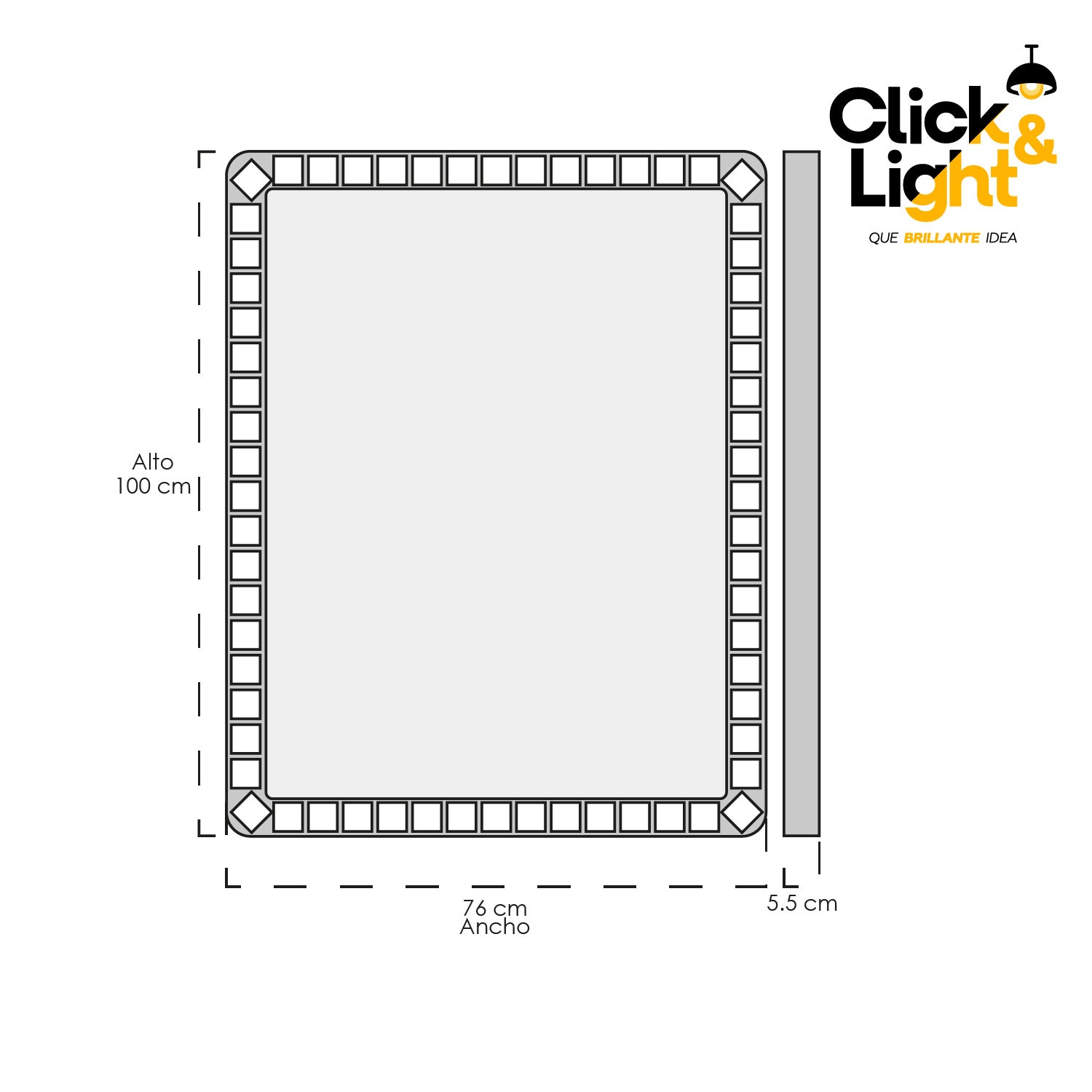 ESPEJO LED MODERNO LARRY