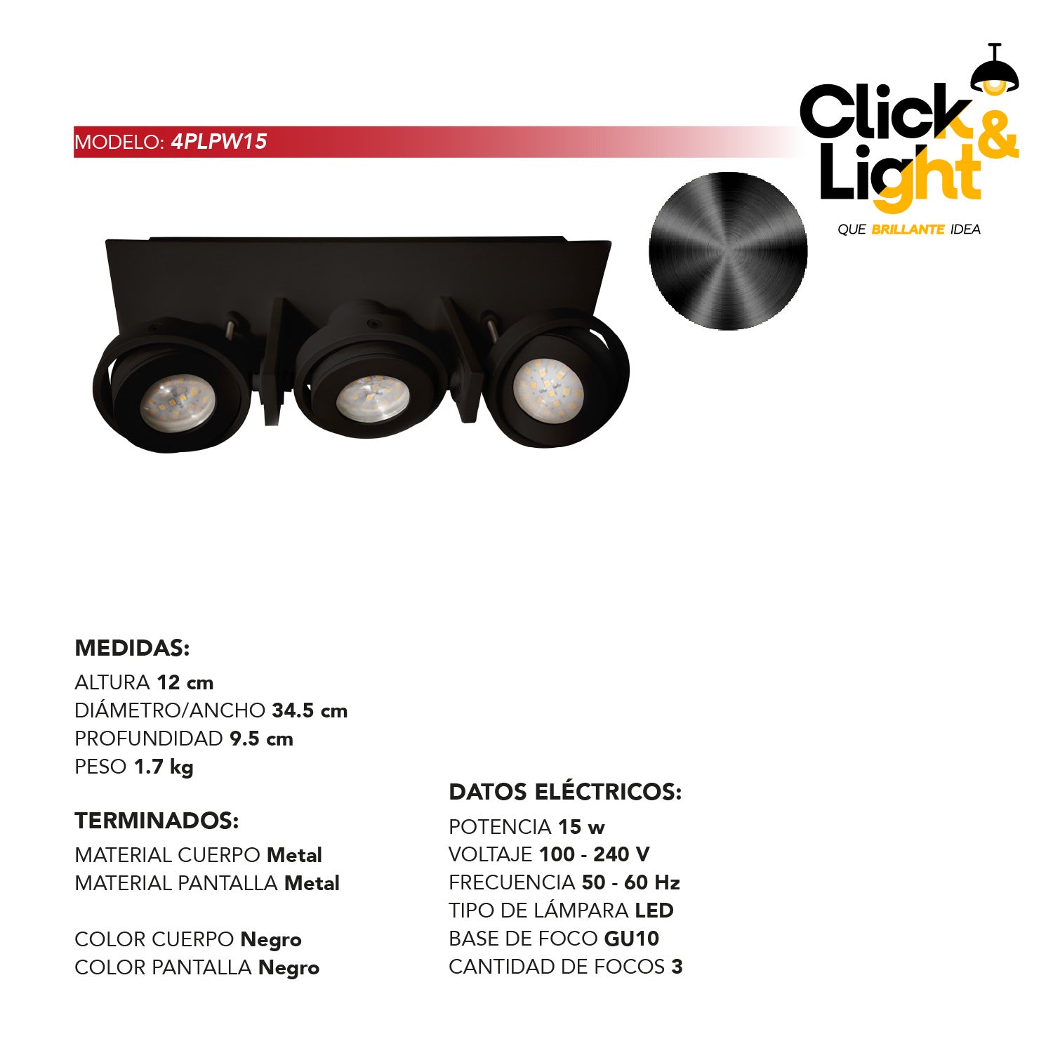 PLAFON 3 LUZ ARTURIAS MODERNO