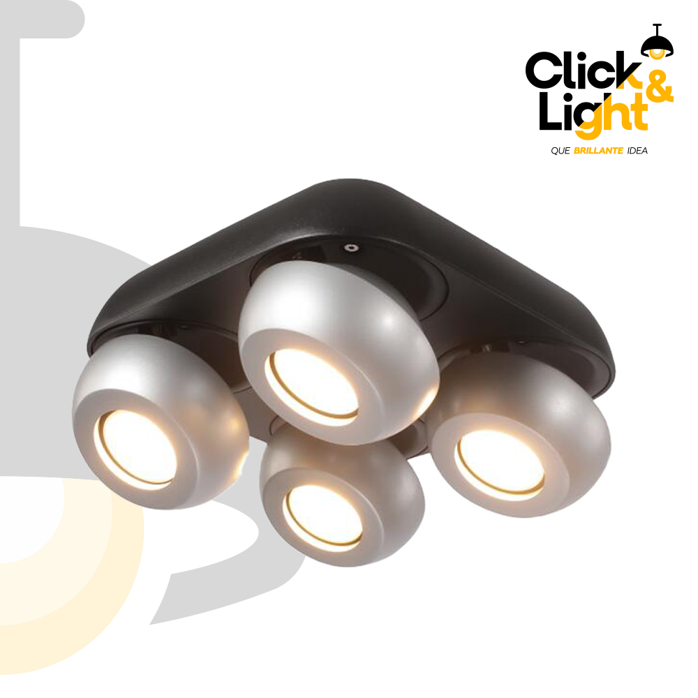 PLAFON 4 LUZ CHARLOTTE ESTILO MODERNO