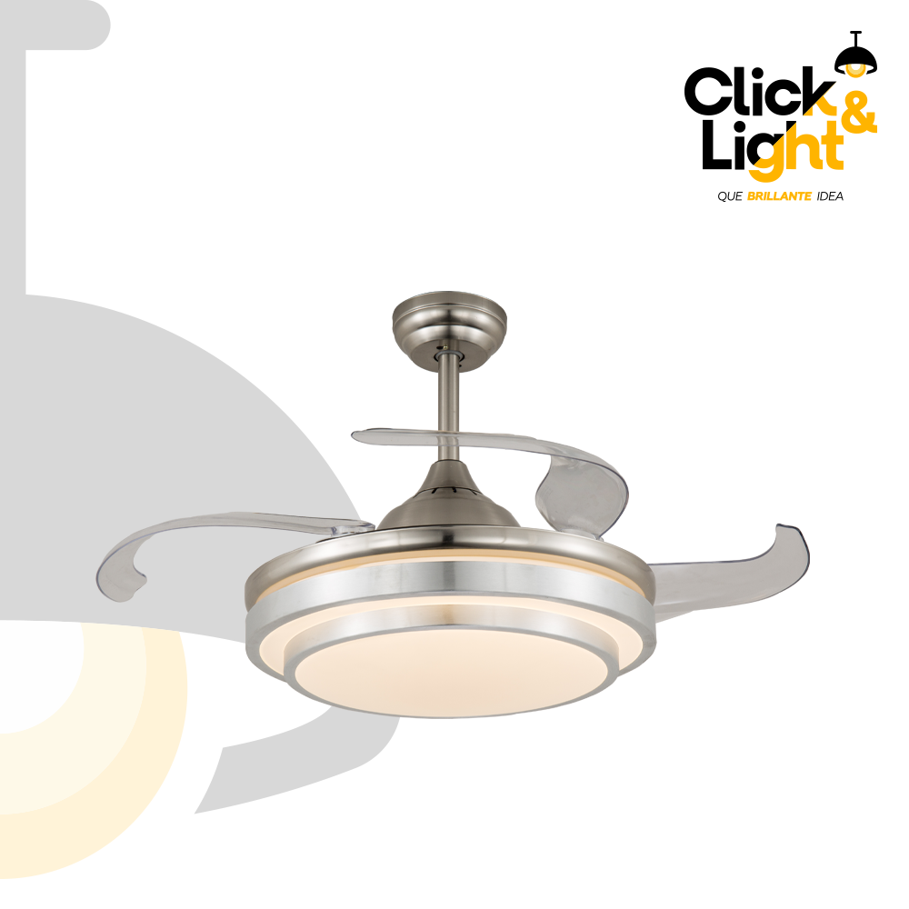 VENTILADOR CHILO NICKEL SATINADO CLASICO