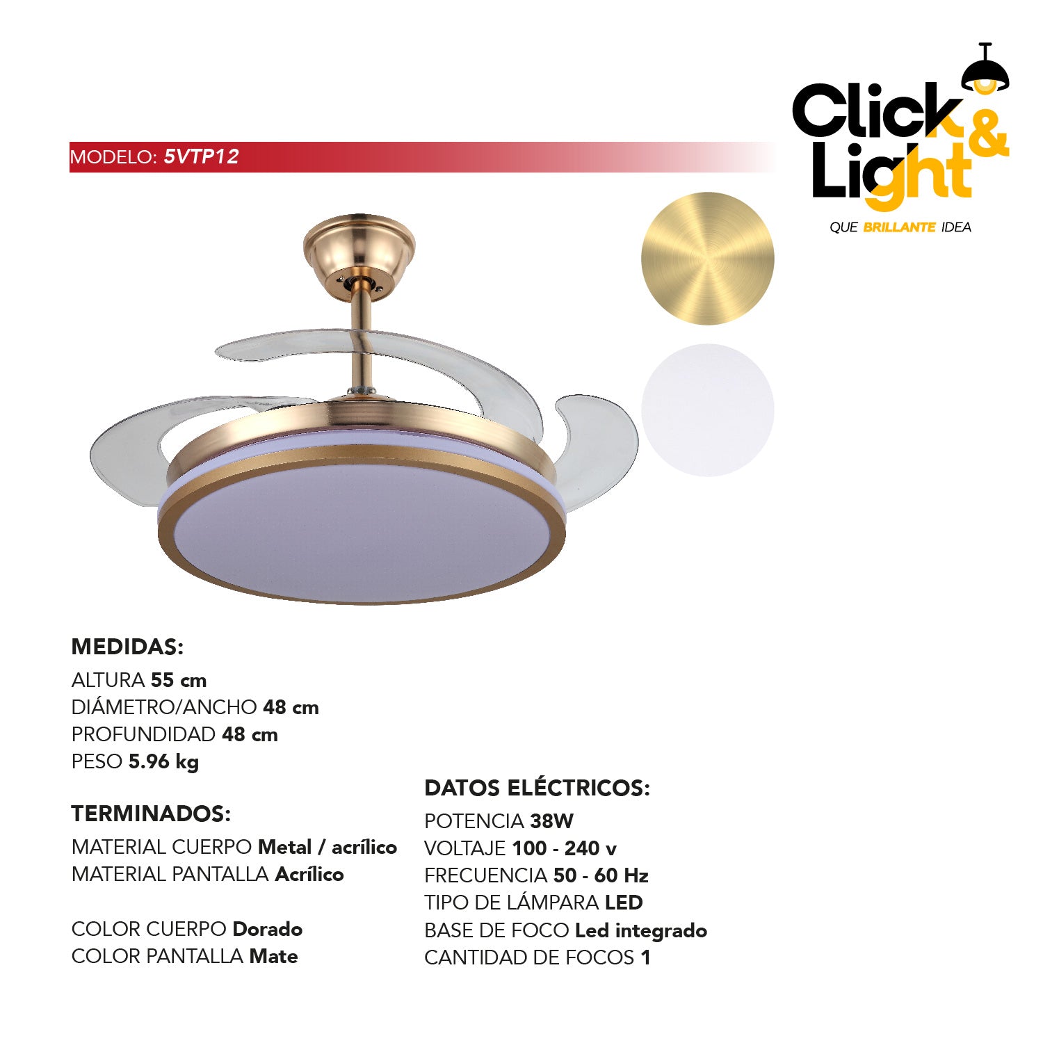 VENTILADOR DE TECHO TUCSON CLÁSICO