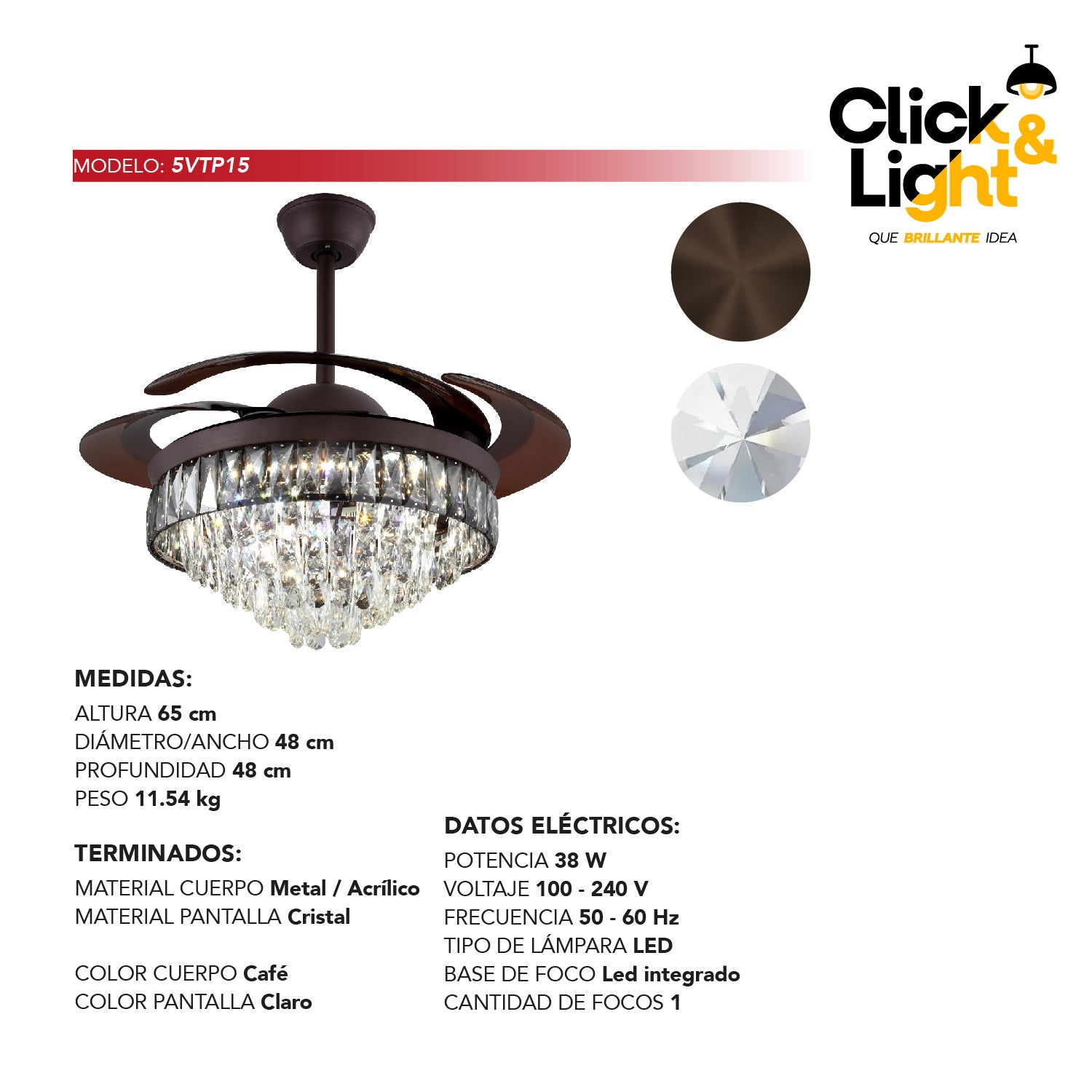 VENTILADOR DE TECHO MERIVAL CLASICO