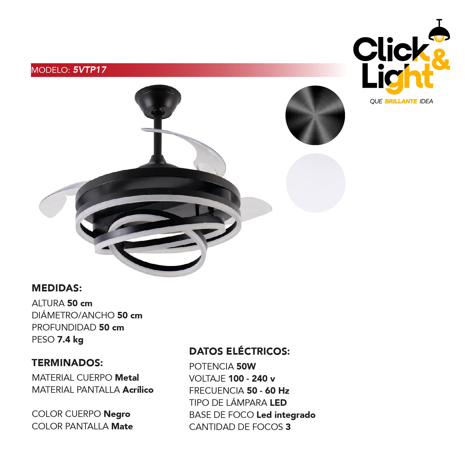 VENTILADOR DE TECHO GENESIS MODERNO