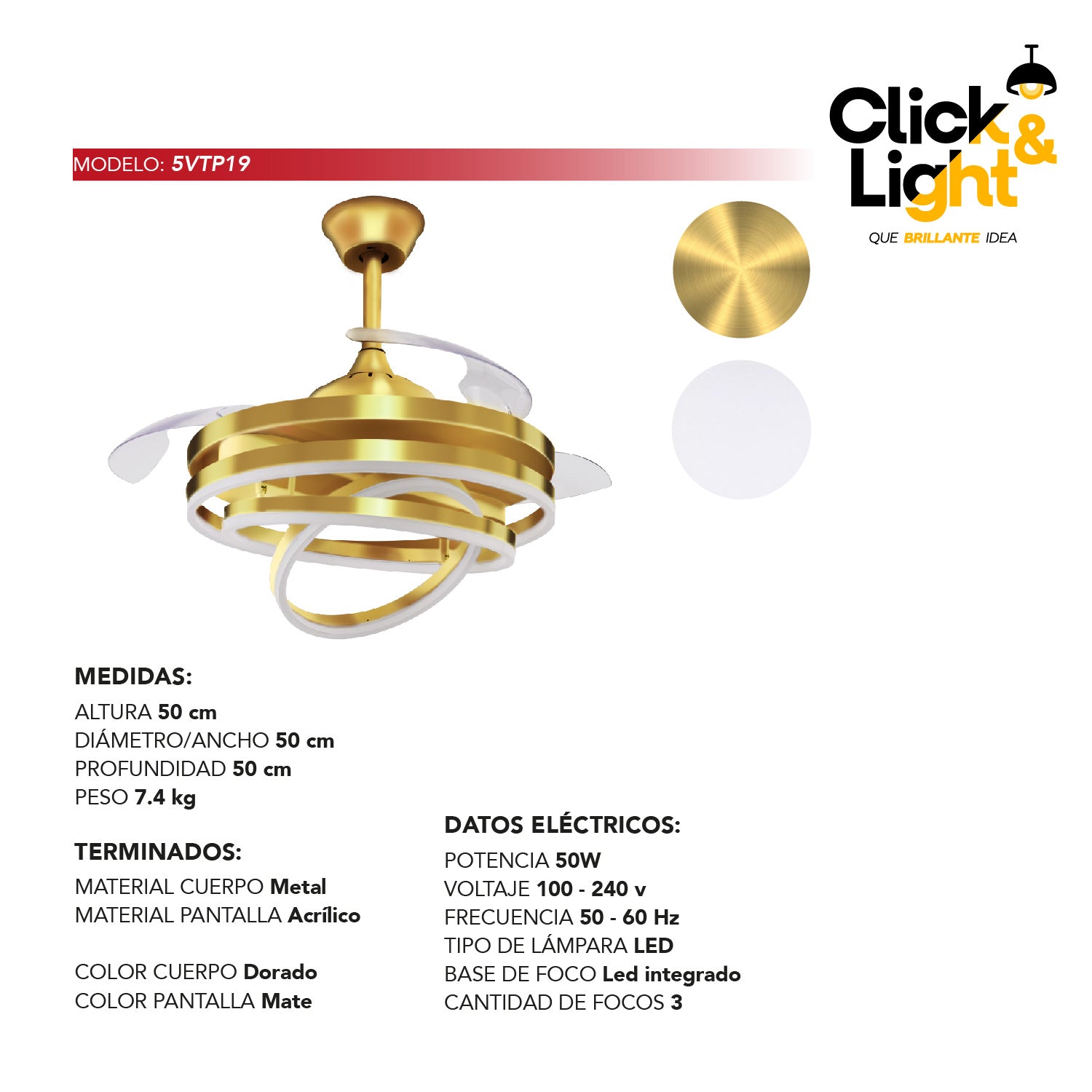 VENTILADOR DE TECHO NICOL MODERNO