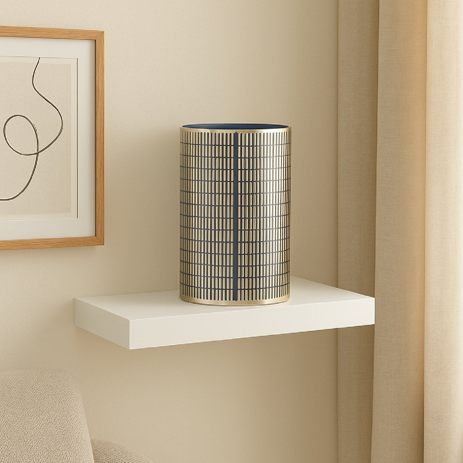 FLORERO DECORATIVO MODERNO CAROLA DE VIDIO DORADO