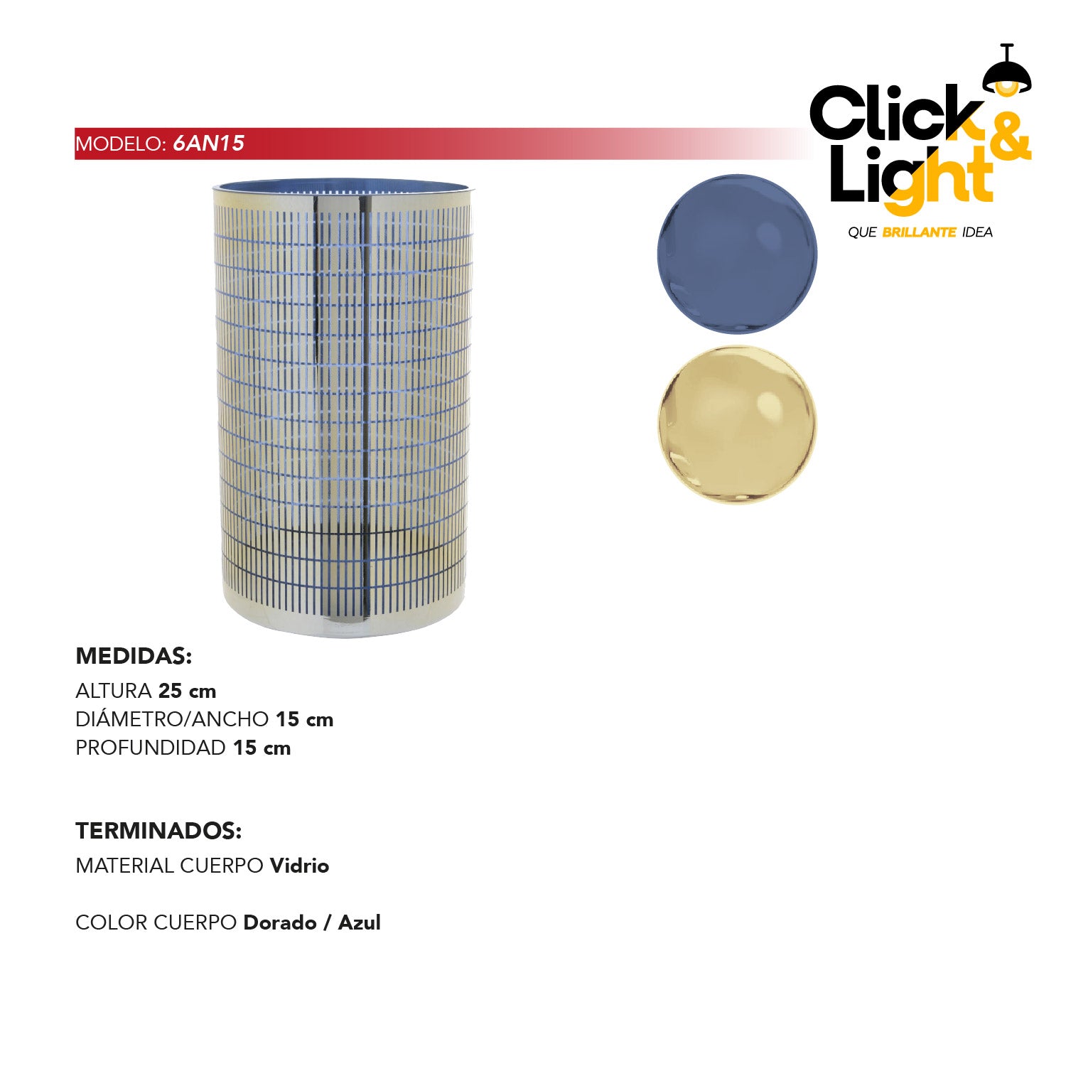 FLORERO DECORATIVO MODERNO CAROLA DE VIDIO DORADO