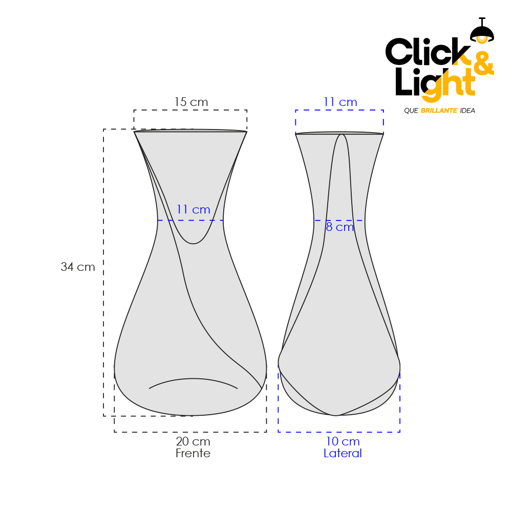 FLORERO LIMA DE CERAMICA COLOR CROMO