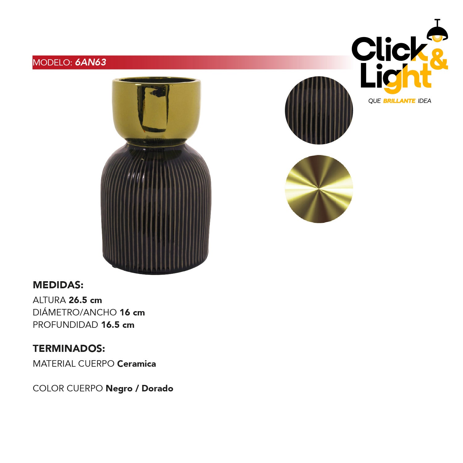 FLORERO DE CERAMICA CONTEMPORANEO ELEGANTE DURHAM