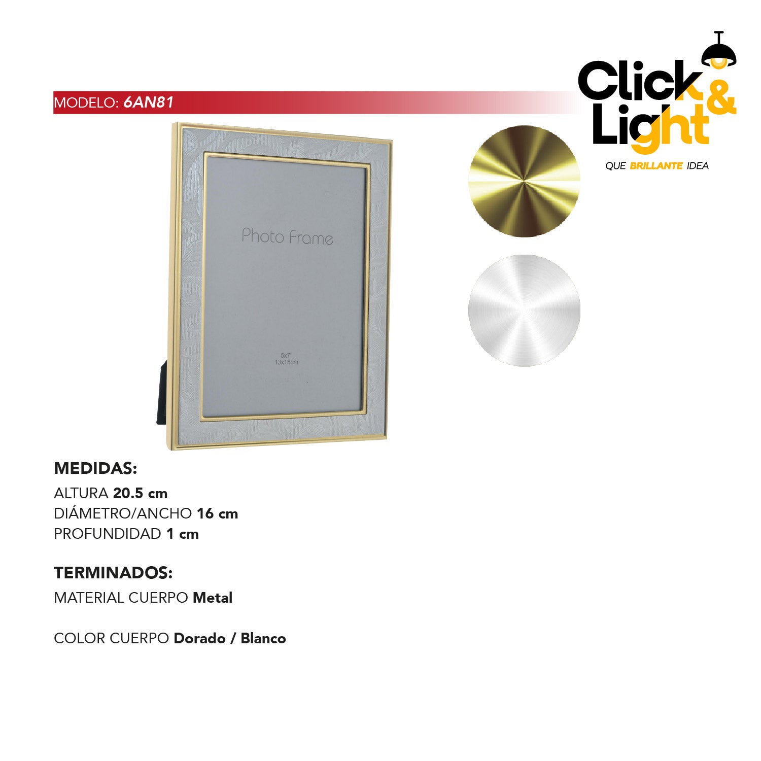 PORTA RETRATO ELEGANTE DECORATIVO JENA
