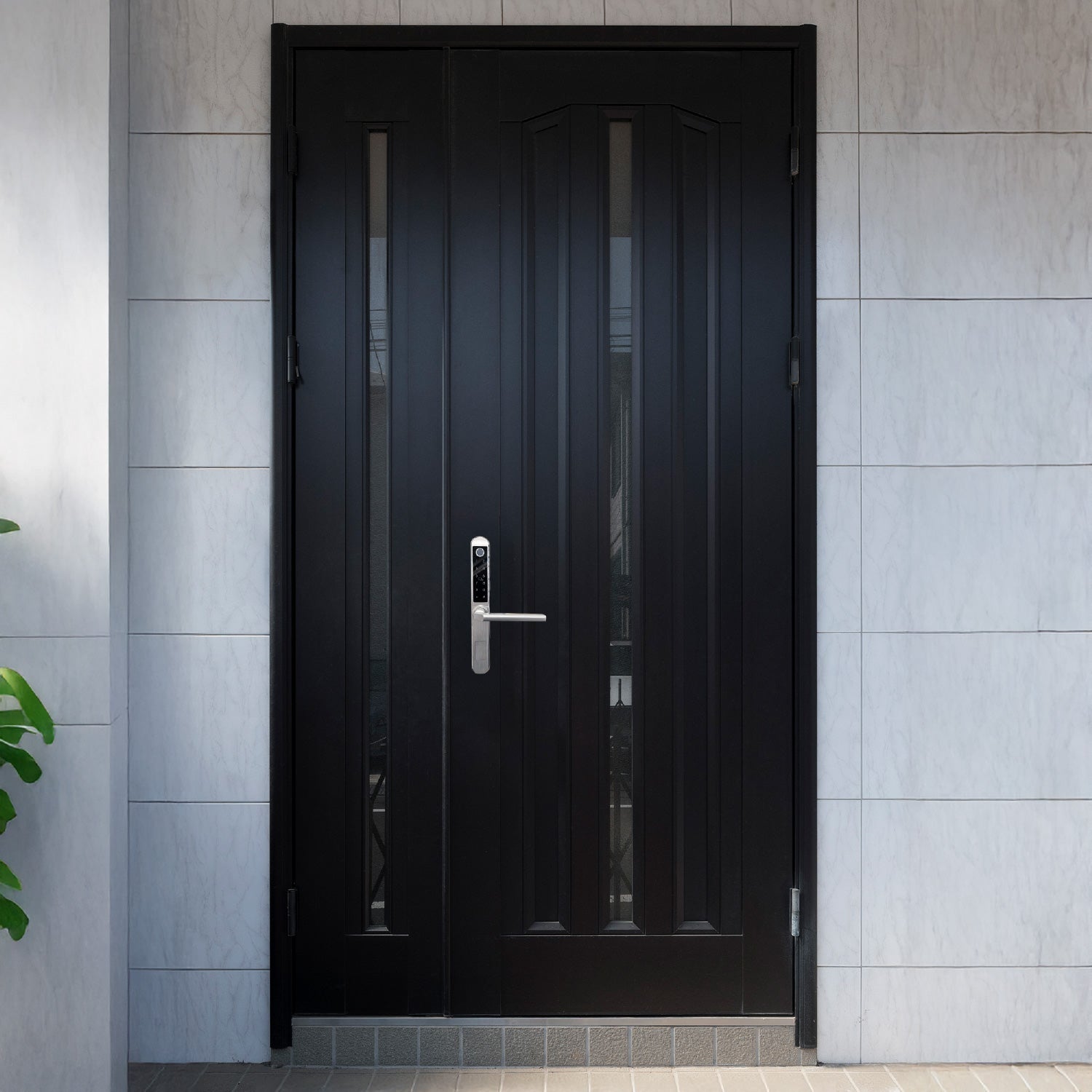 CERRADURA PARA PUERTA MODERNA PLATA COOPER