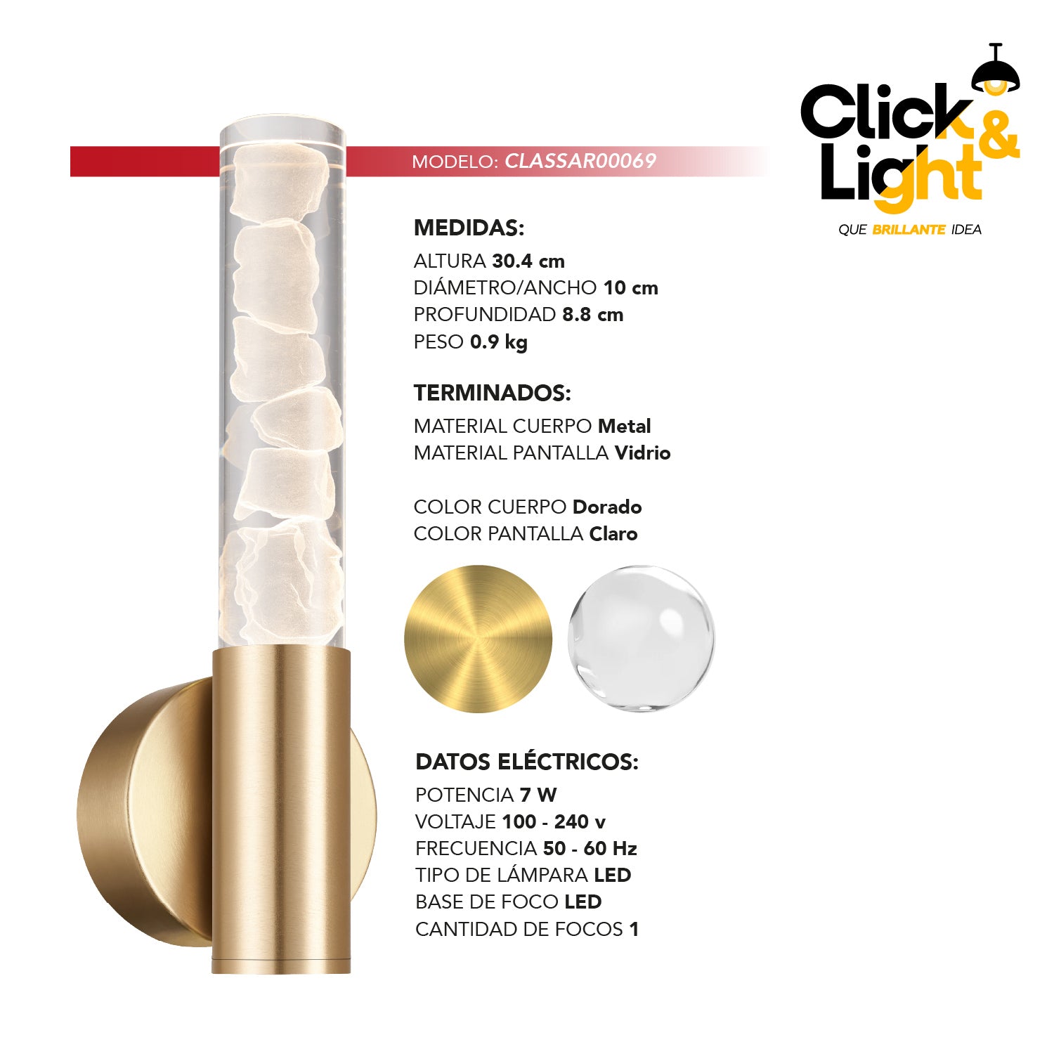 Arbotante Altair Estilo Contemporáneo