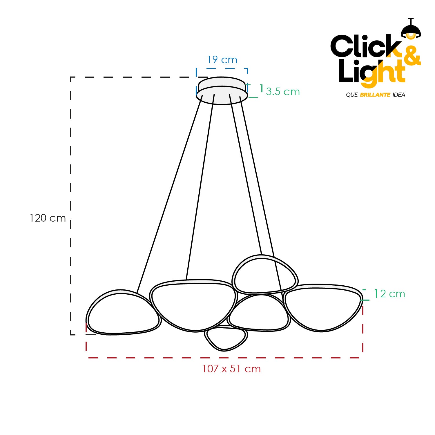 COLGANTE BRUMEL MODERNO COLOR BLANCO