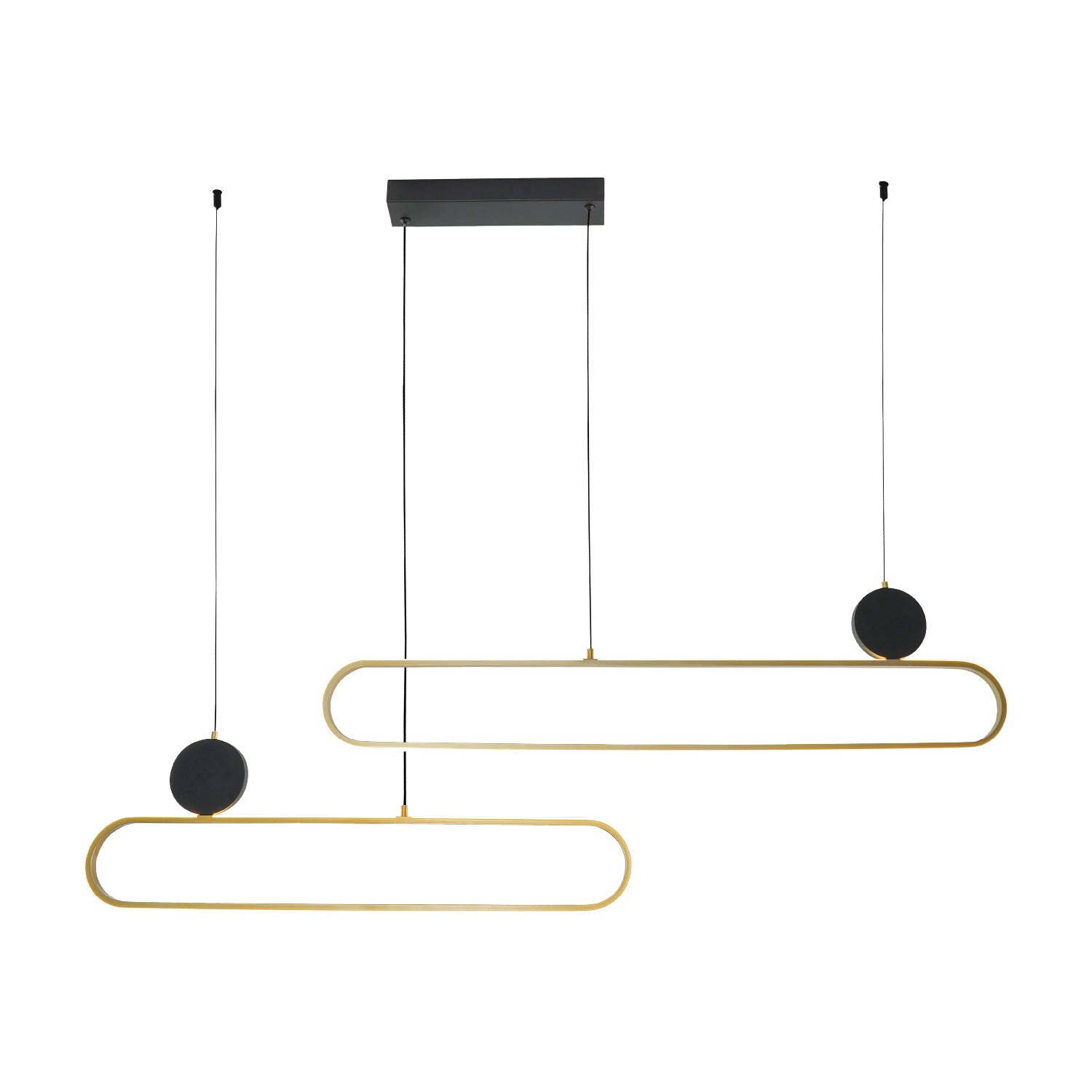 COLGANTE CONTEMPORANEO FREDDY COLOR NEGRO/ DORADO