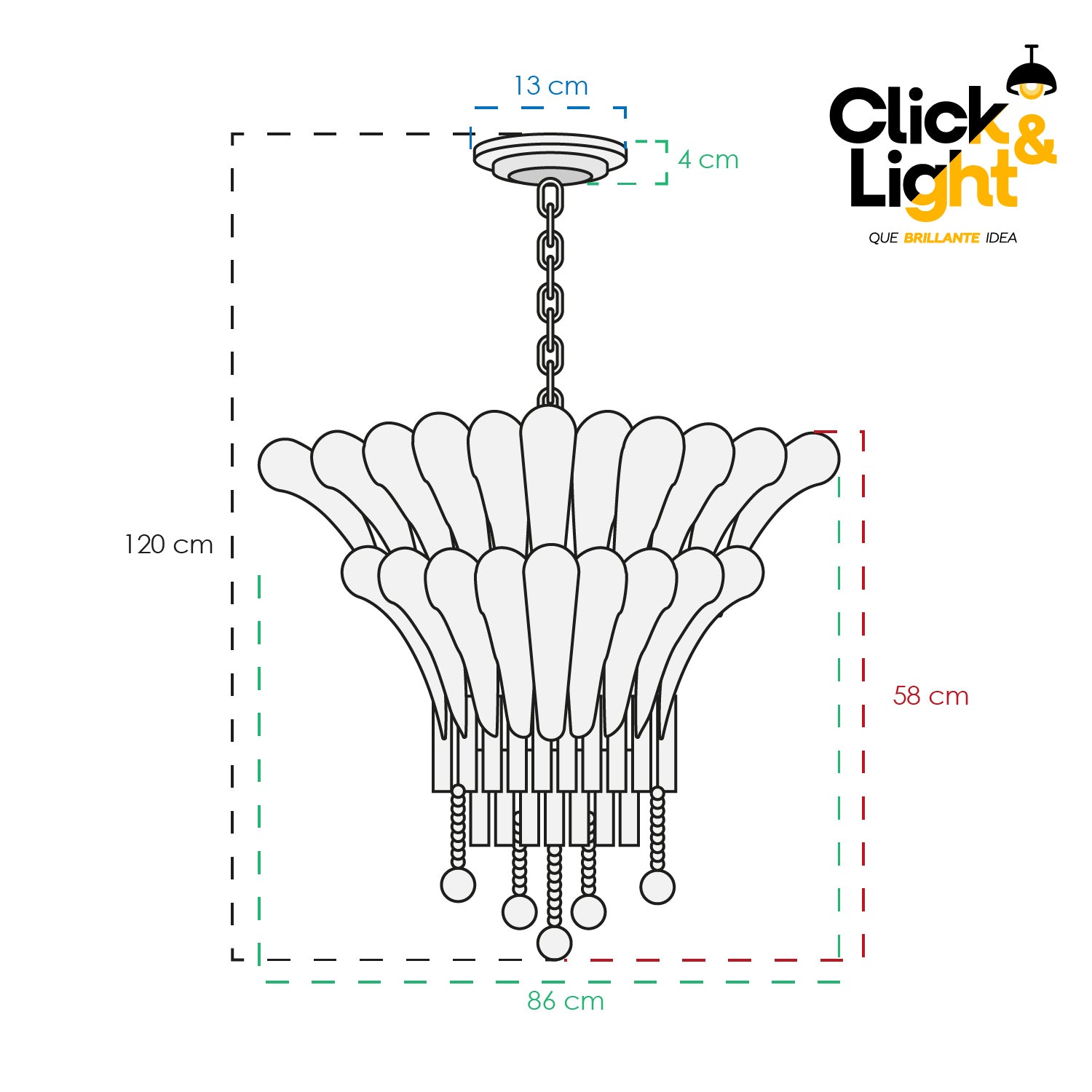 COLGANTE SOFIA CLÁSICO DORADO CLARO