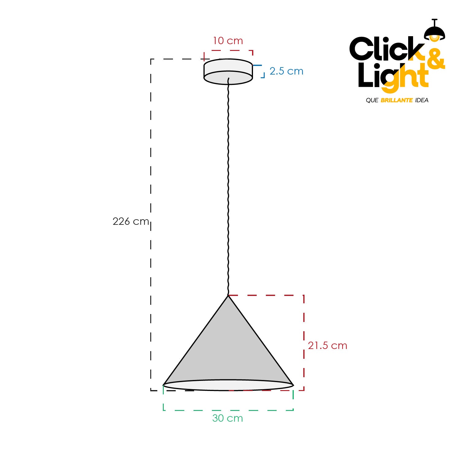 COLGANTE DIANA MODERNO NEGRO
