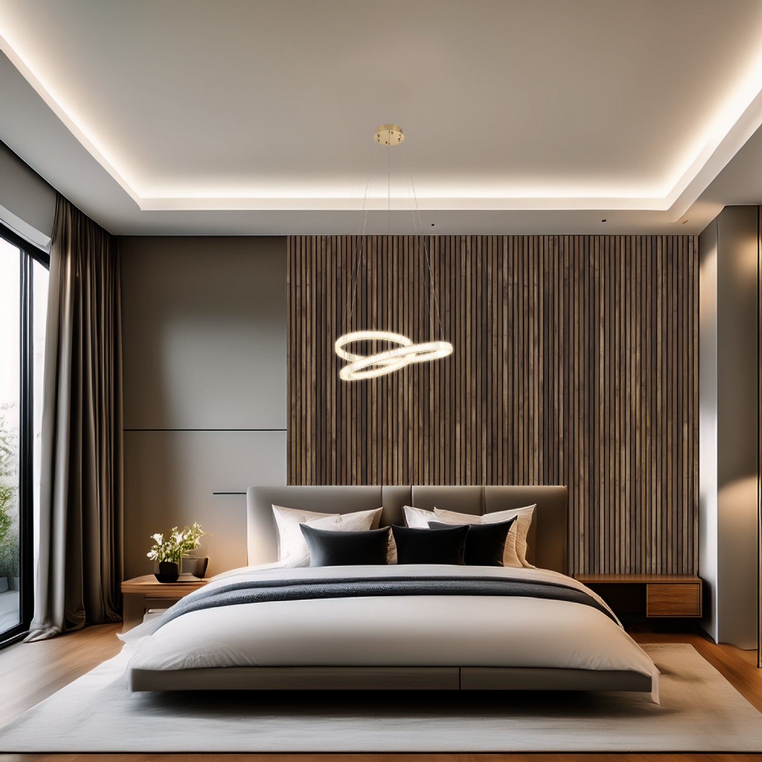 COLGANTE GABRIELA MODERNO DORADO CLARO