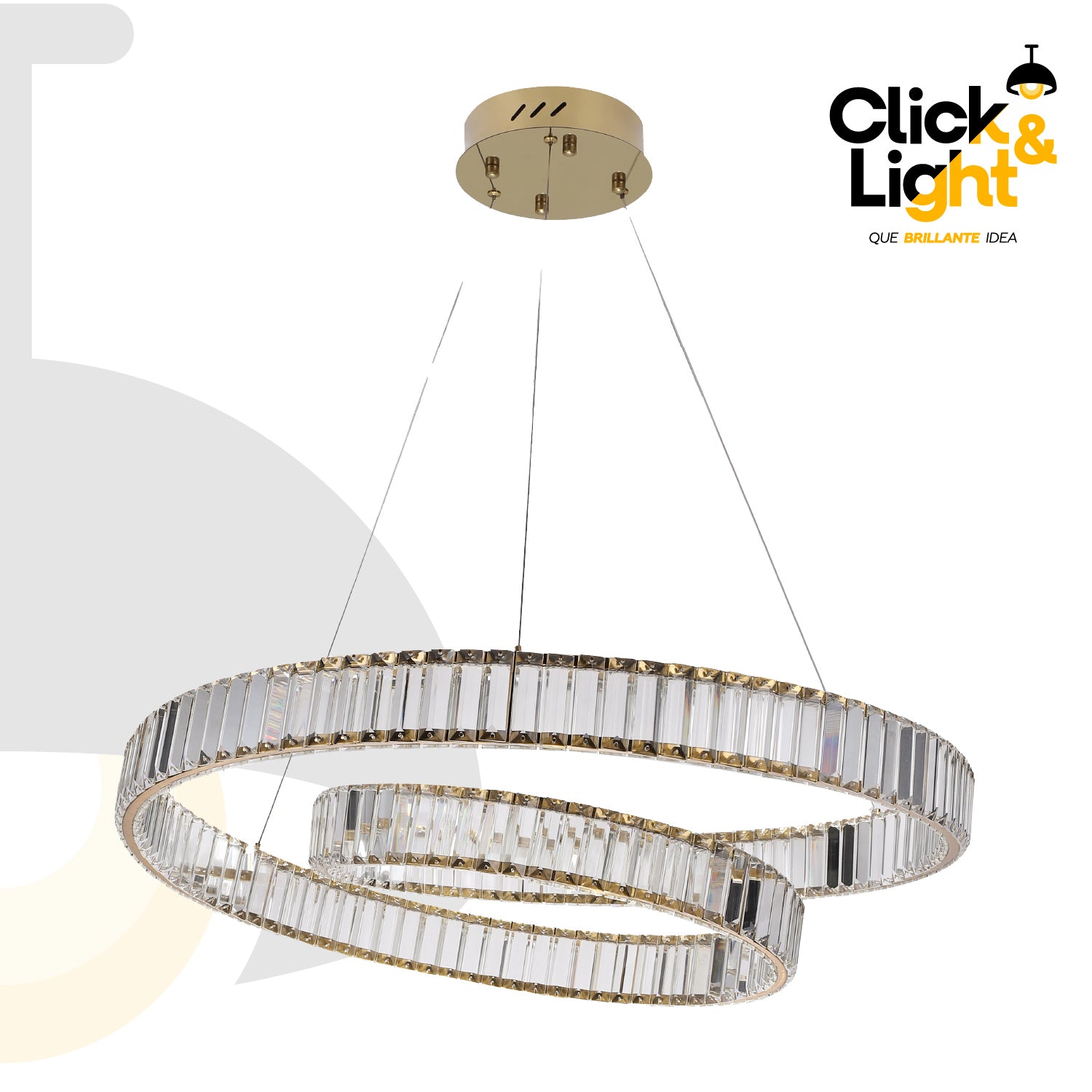 COLGANTE MODERNO ESTEFANI DORADO CLARO