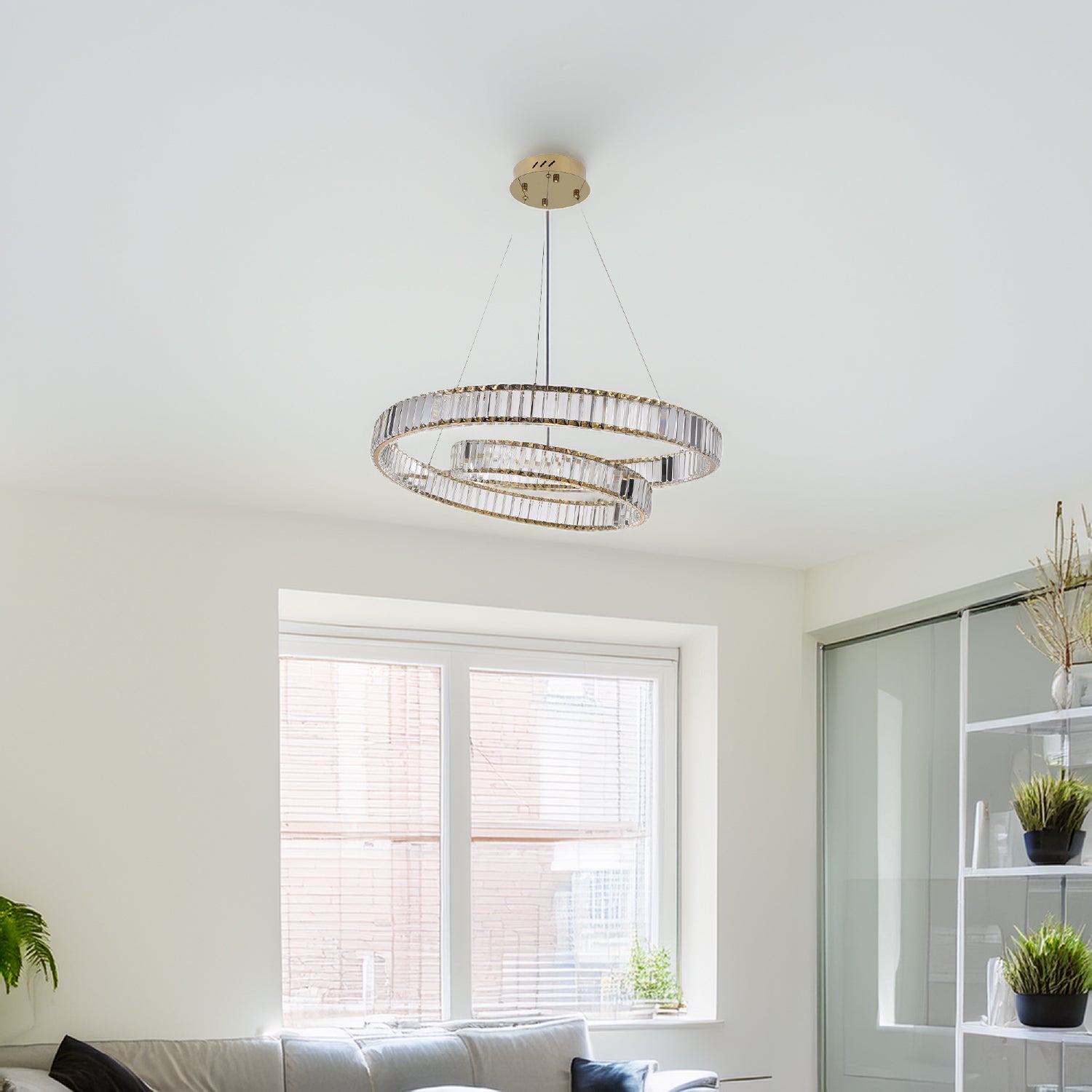 COLGANTE MODERNO ESTEFANI DORADO CLARO