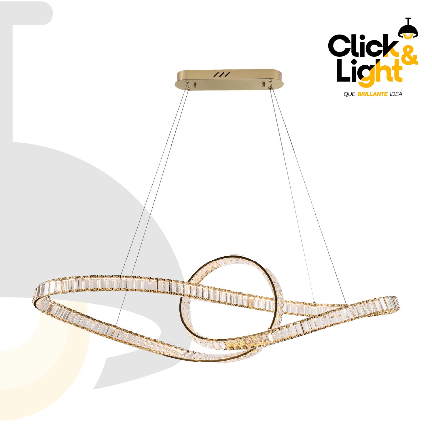 COLGANTE MODERNO TIFFANY DORADO CLARO