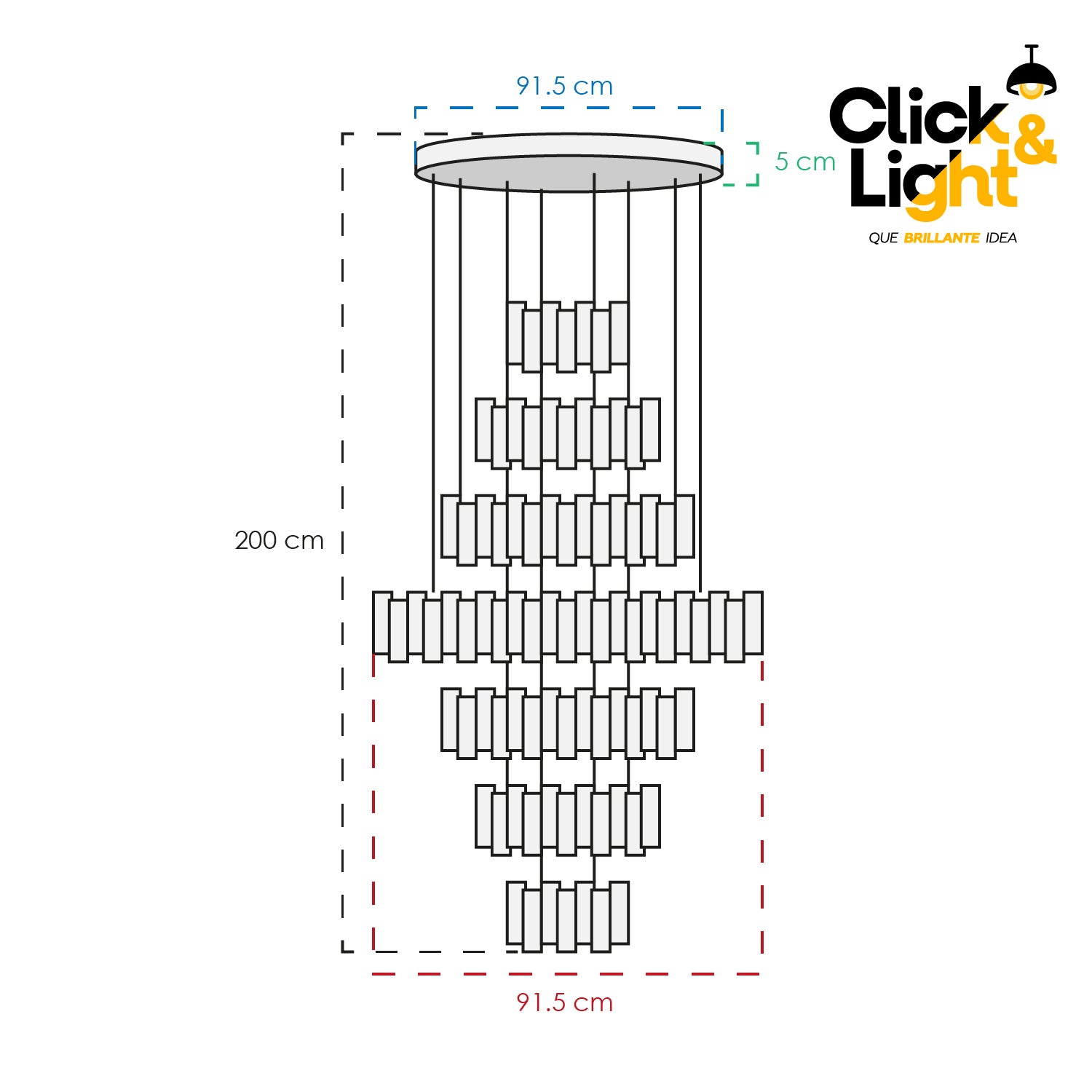 COLGANTE MODERNO GRACIELA DORADO CLARO