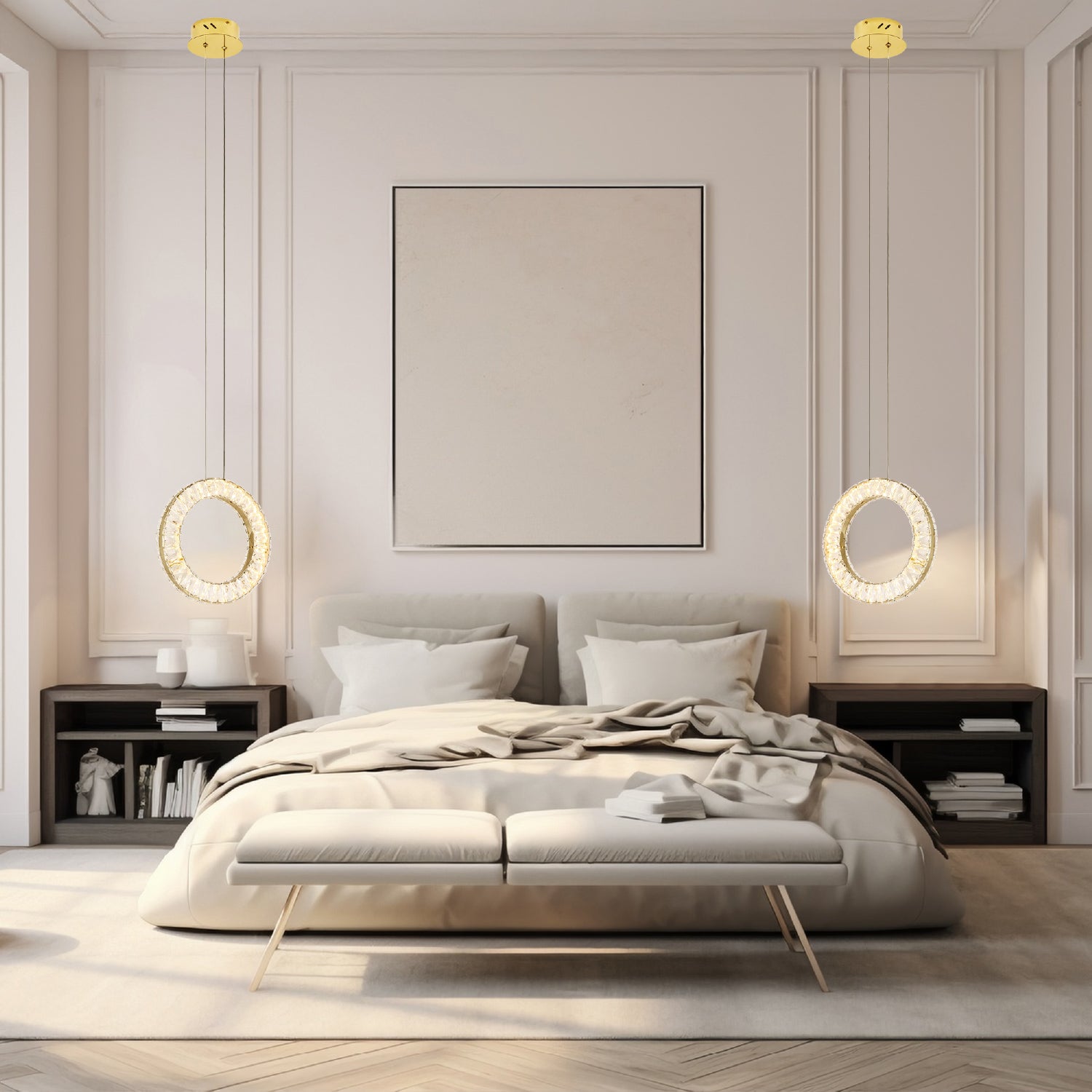 COLGANTE MODERNO FATIMA DORADO CLARO