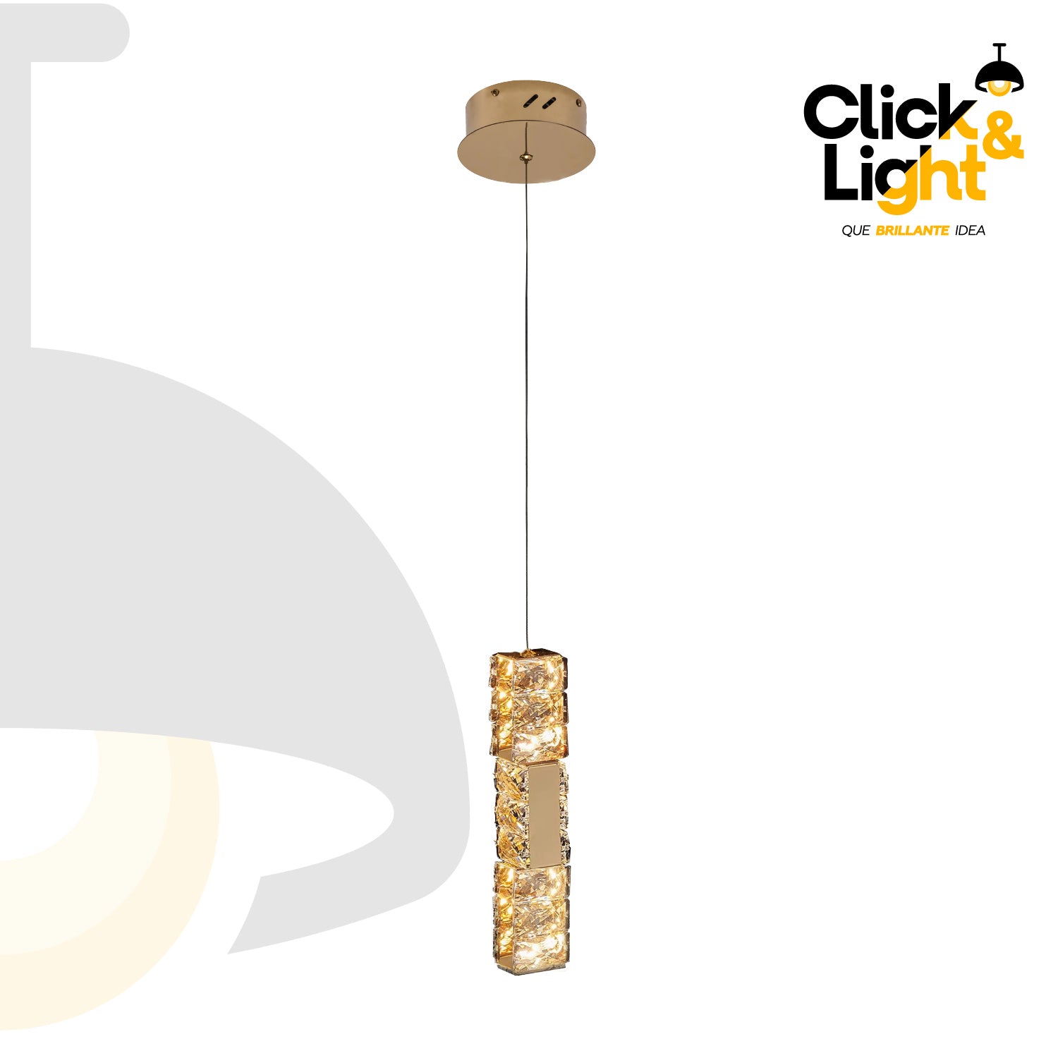 COLGANTE MODERNO ELIZABETH DORADO CLARO