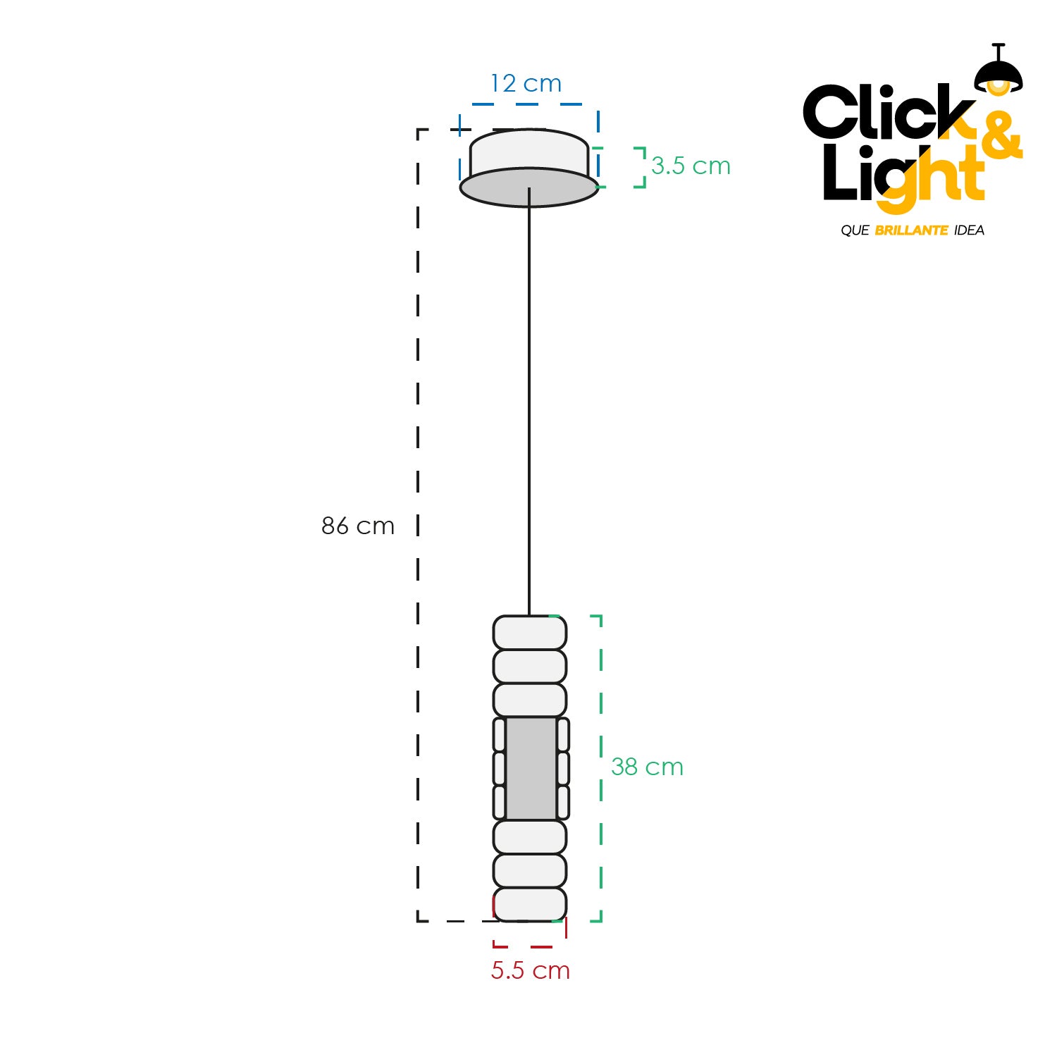 COLGANTE MODERNO ELIZABETH DORADO CLARO