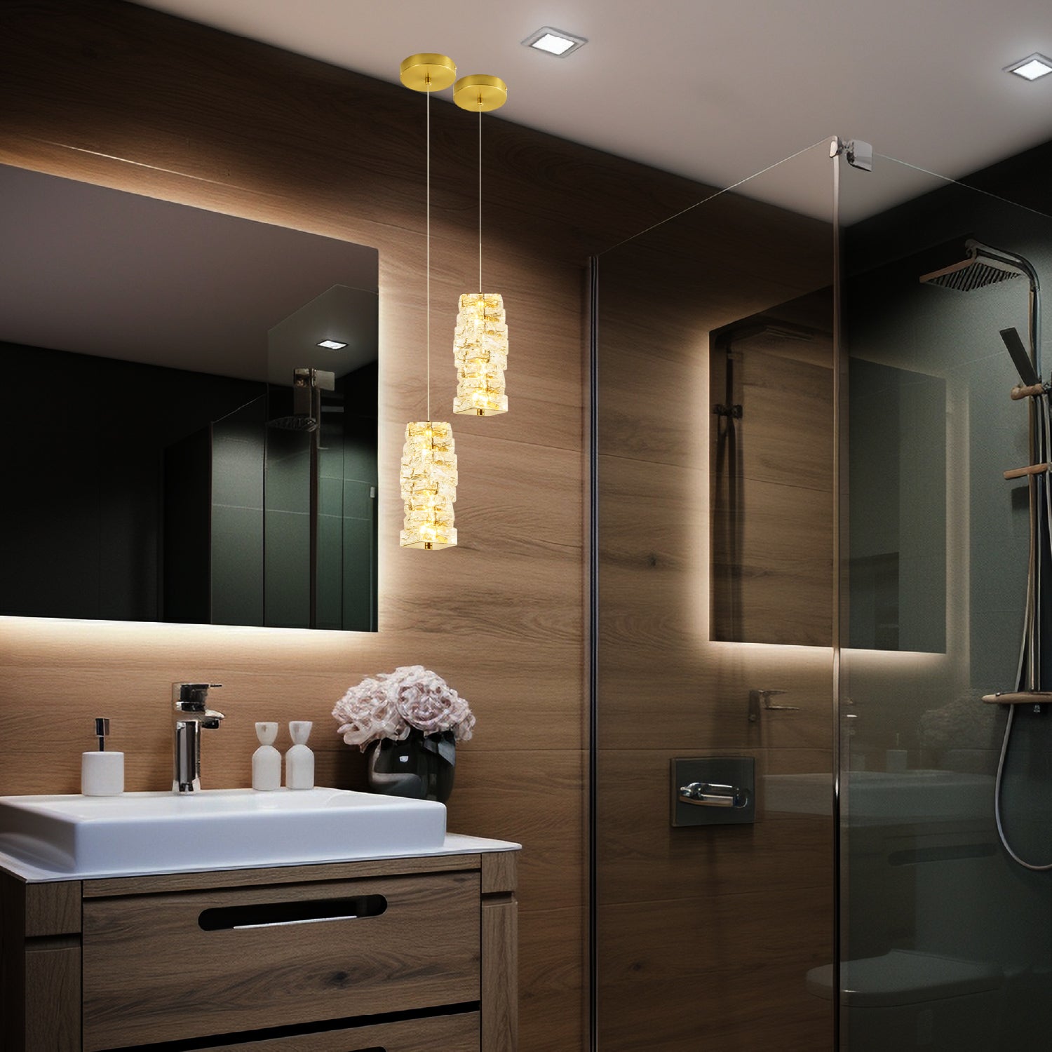 COLGANTE MODERNO KATIA DORADO CLARO