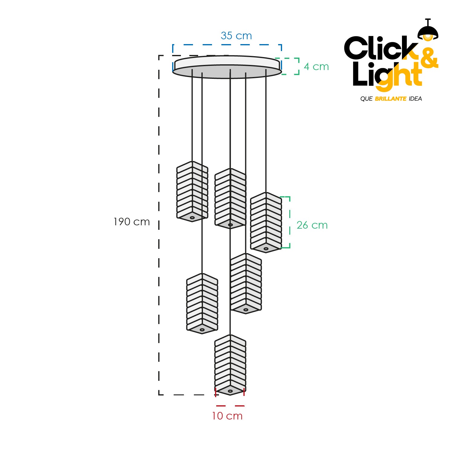 COLGANTE CAROLINA MODERNO DORADO CLARO