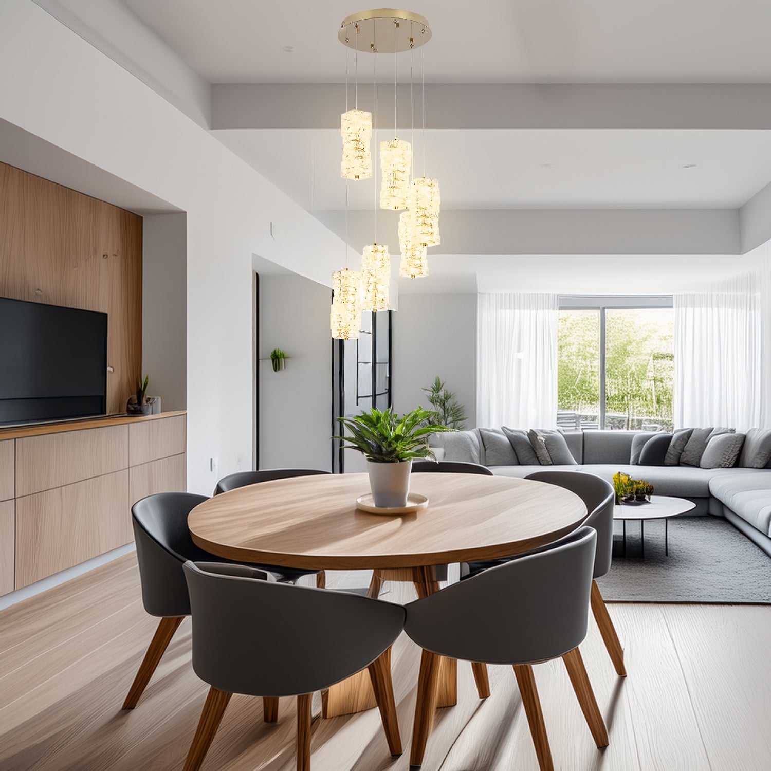 COLGANTE CAROLINA MODERNO DORADO CLARO