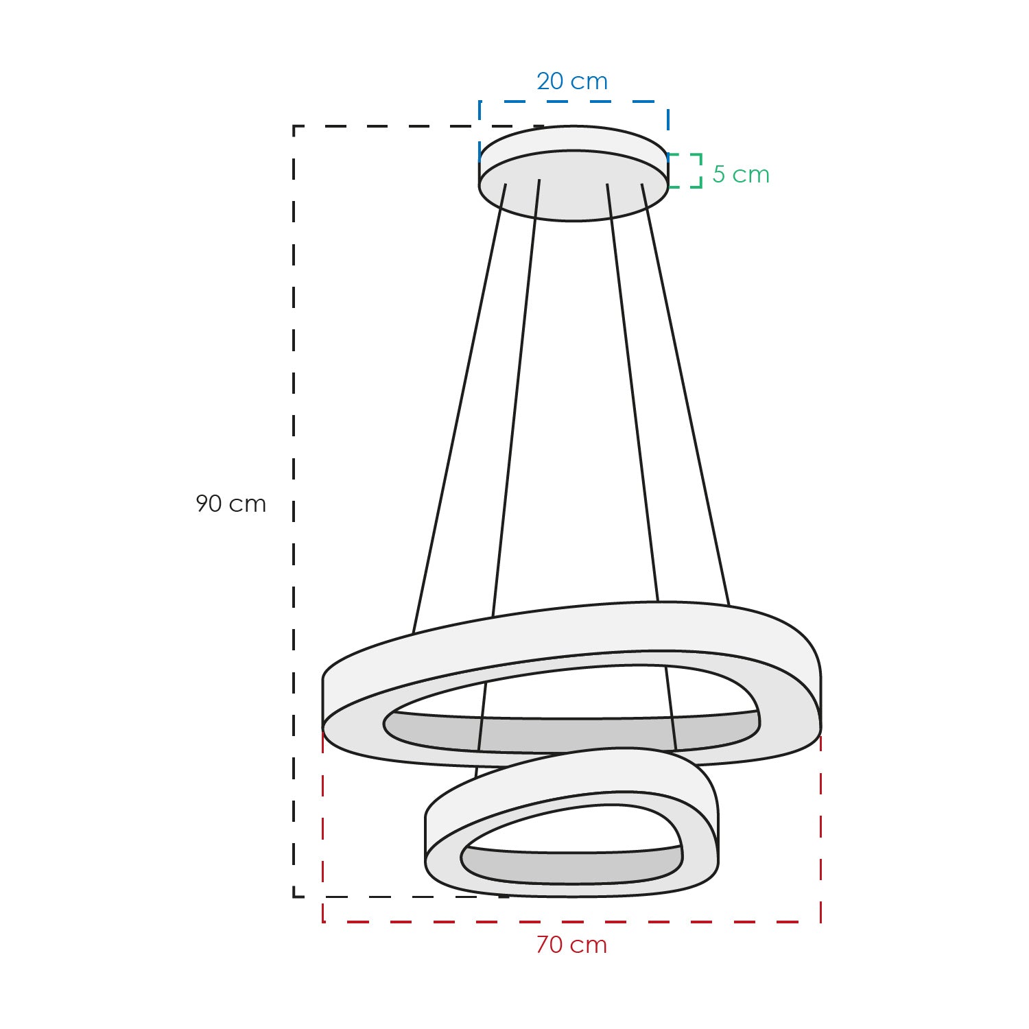 COLGANTE YOSELIN MODERNO DORADO CLARO