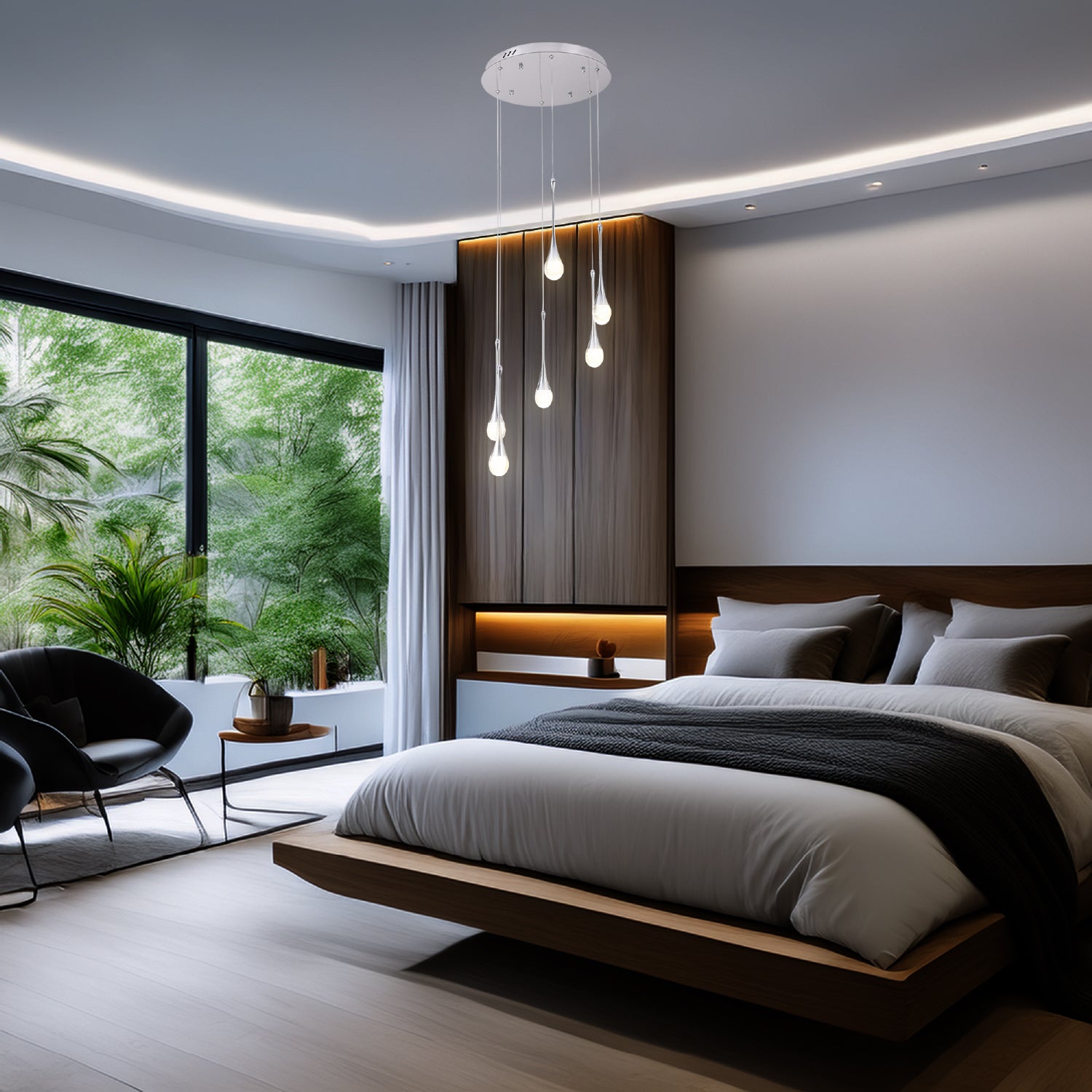 COLGANTE DENISSE MODERNA COLOR CROMO