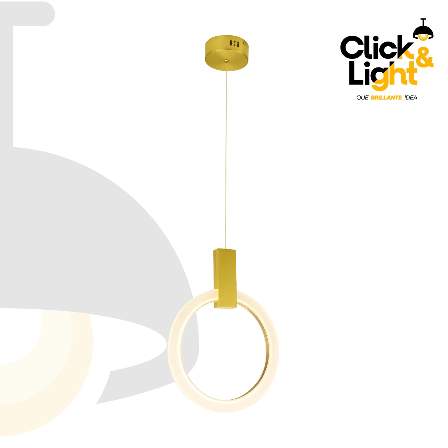 COLGANTE LUCIA MODERNO COLOR DORADO MATE