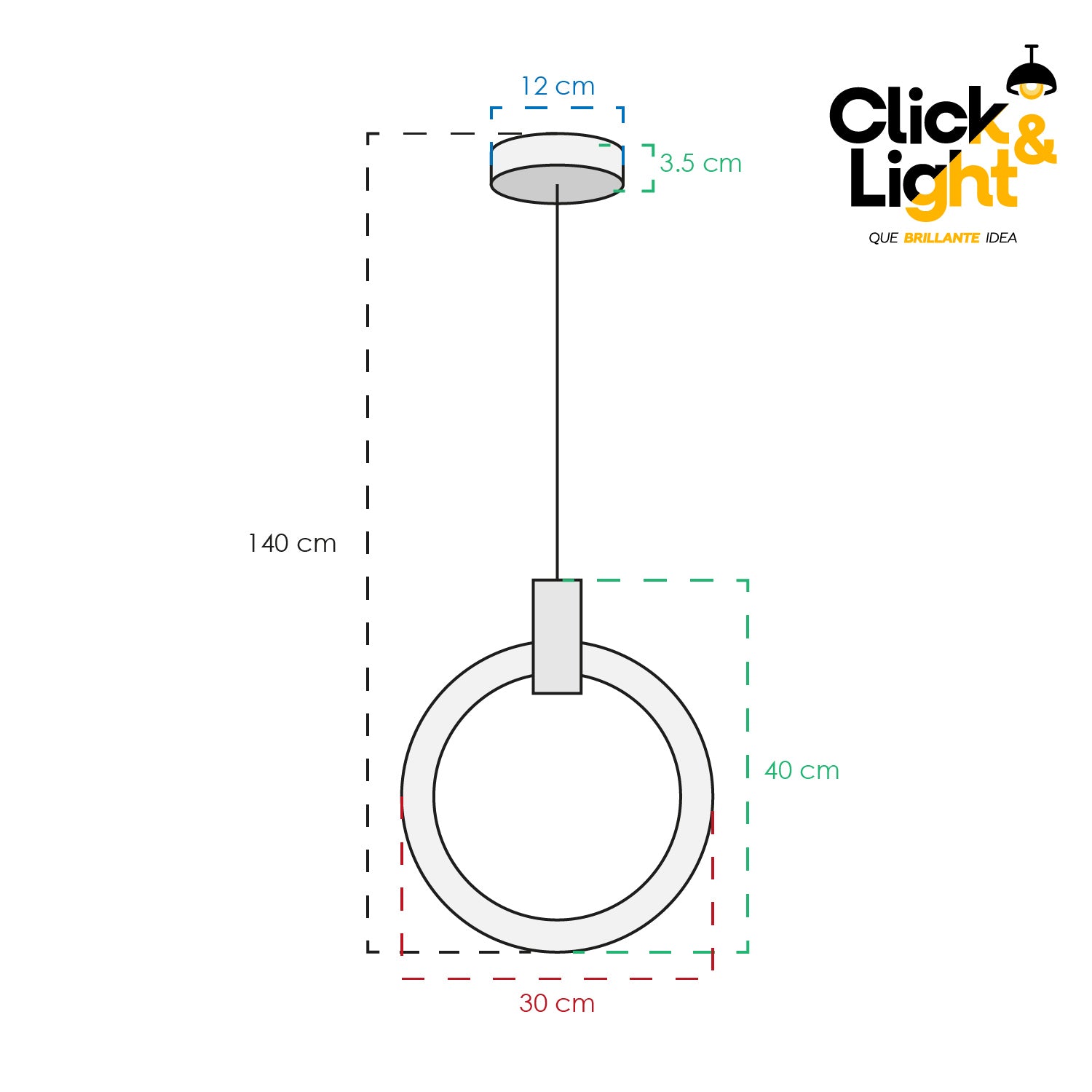 COLGANTE LUCIA MODERNO COLOR DORADO MATE