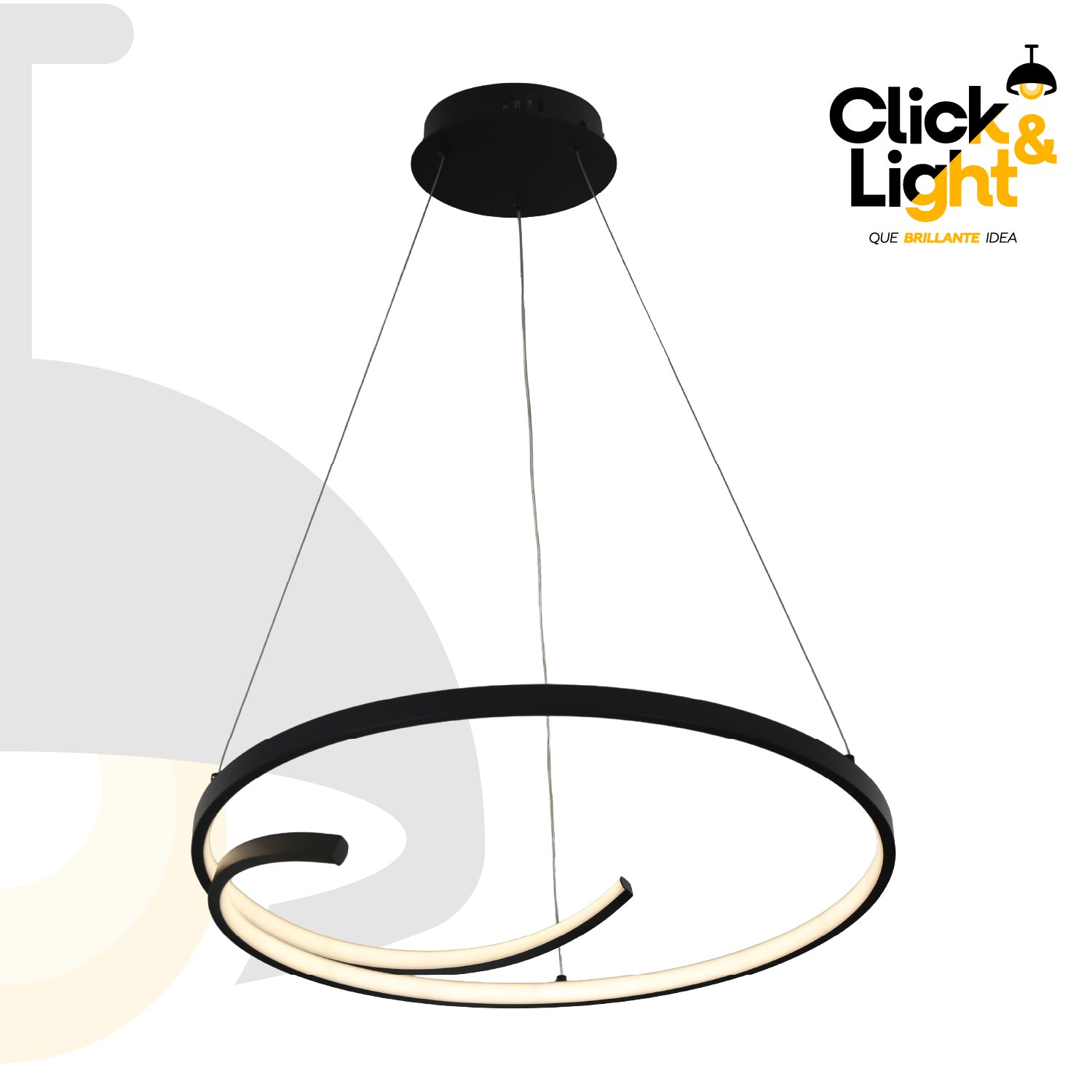 Colgante Minimalista Otto Color Negro Mate