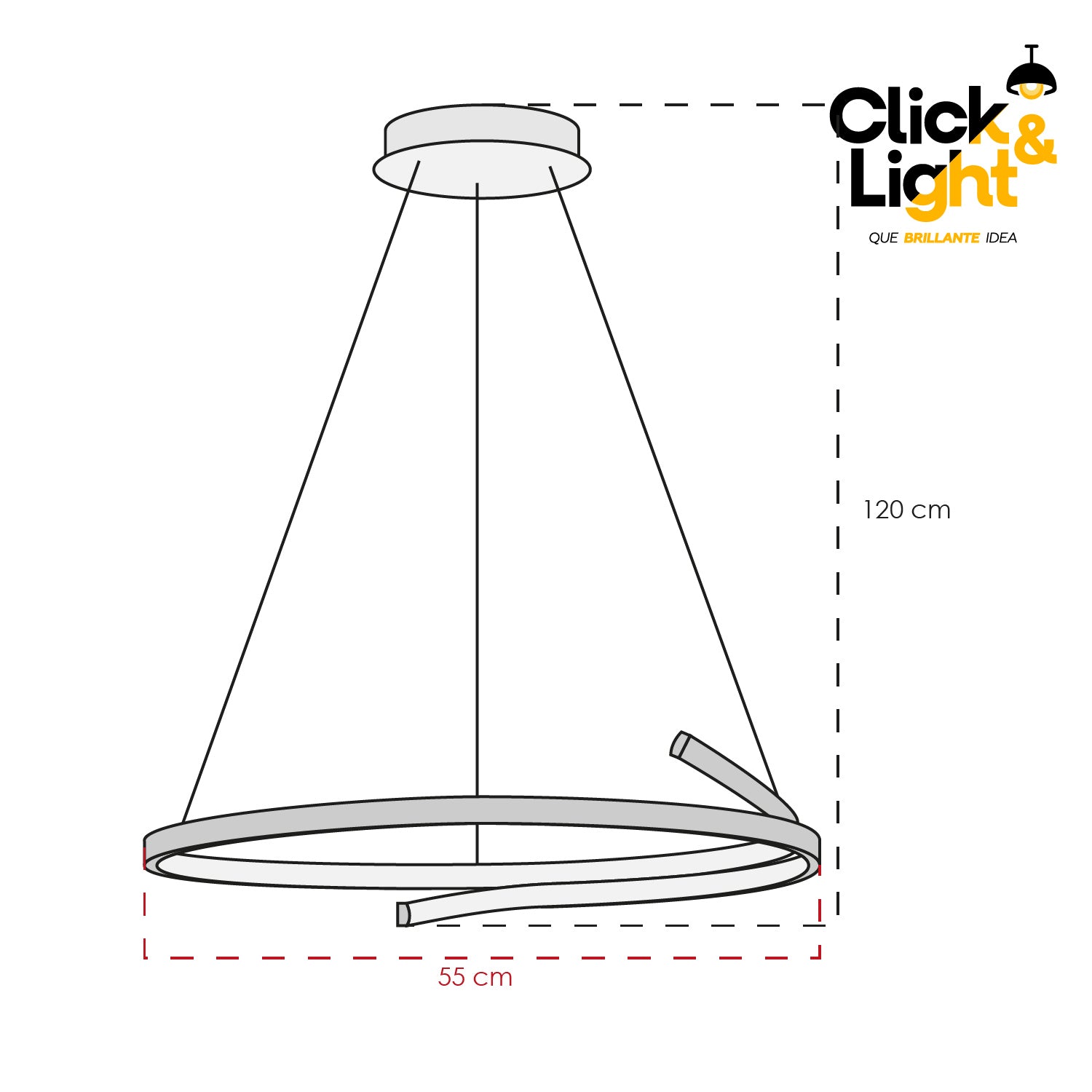 Colgante Minimalista Otto Color Negro Mate