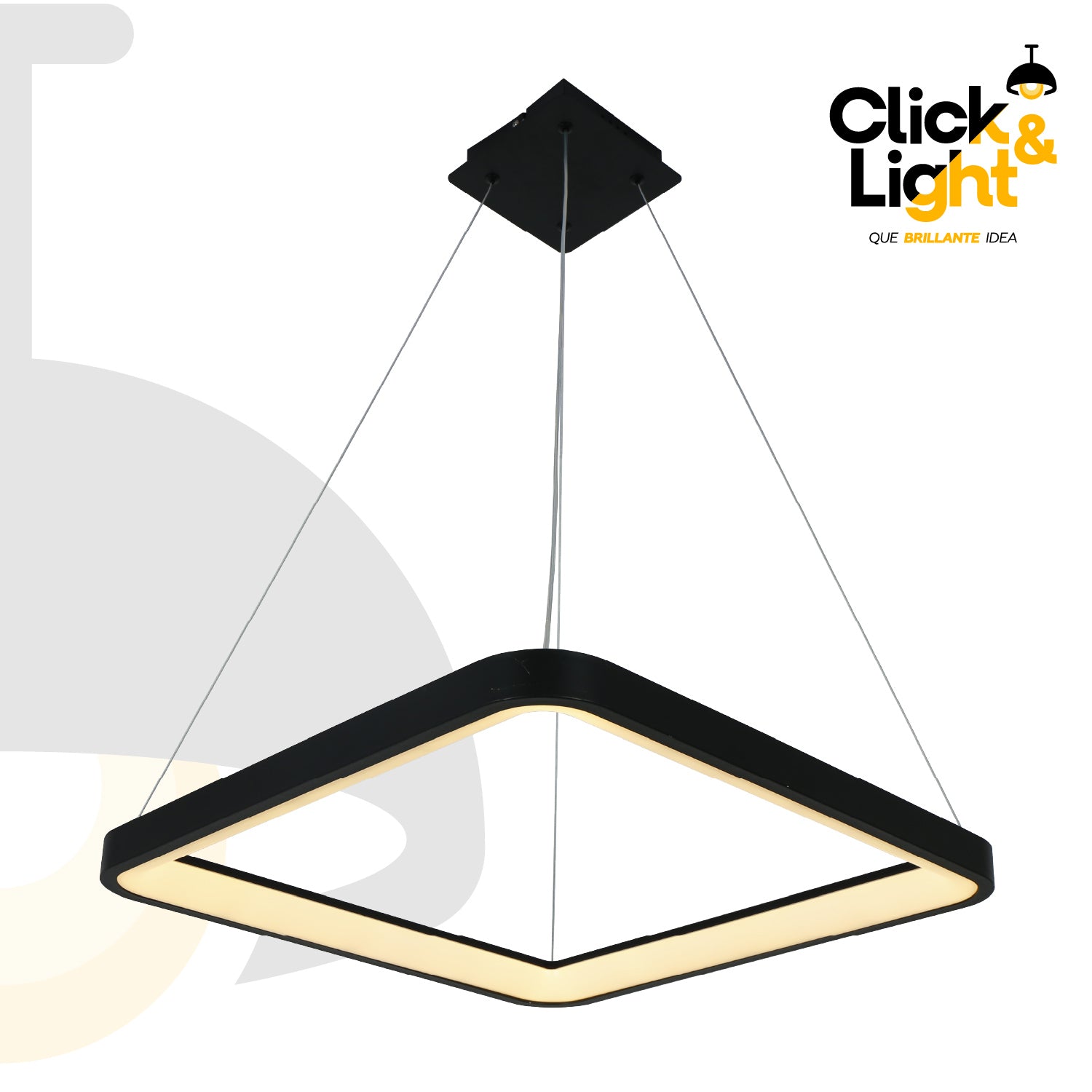 Colgante Minimalista Kubo Color Negro Mate