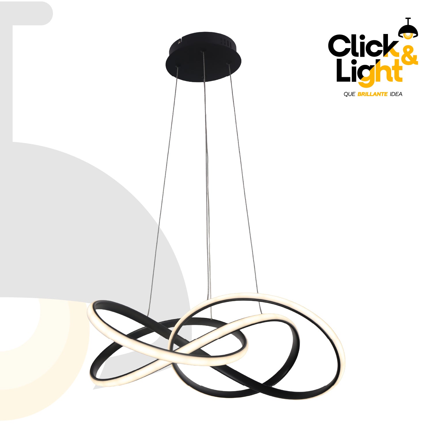 Colgante Minimalista Nodo Color Negro Mate