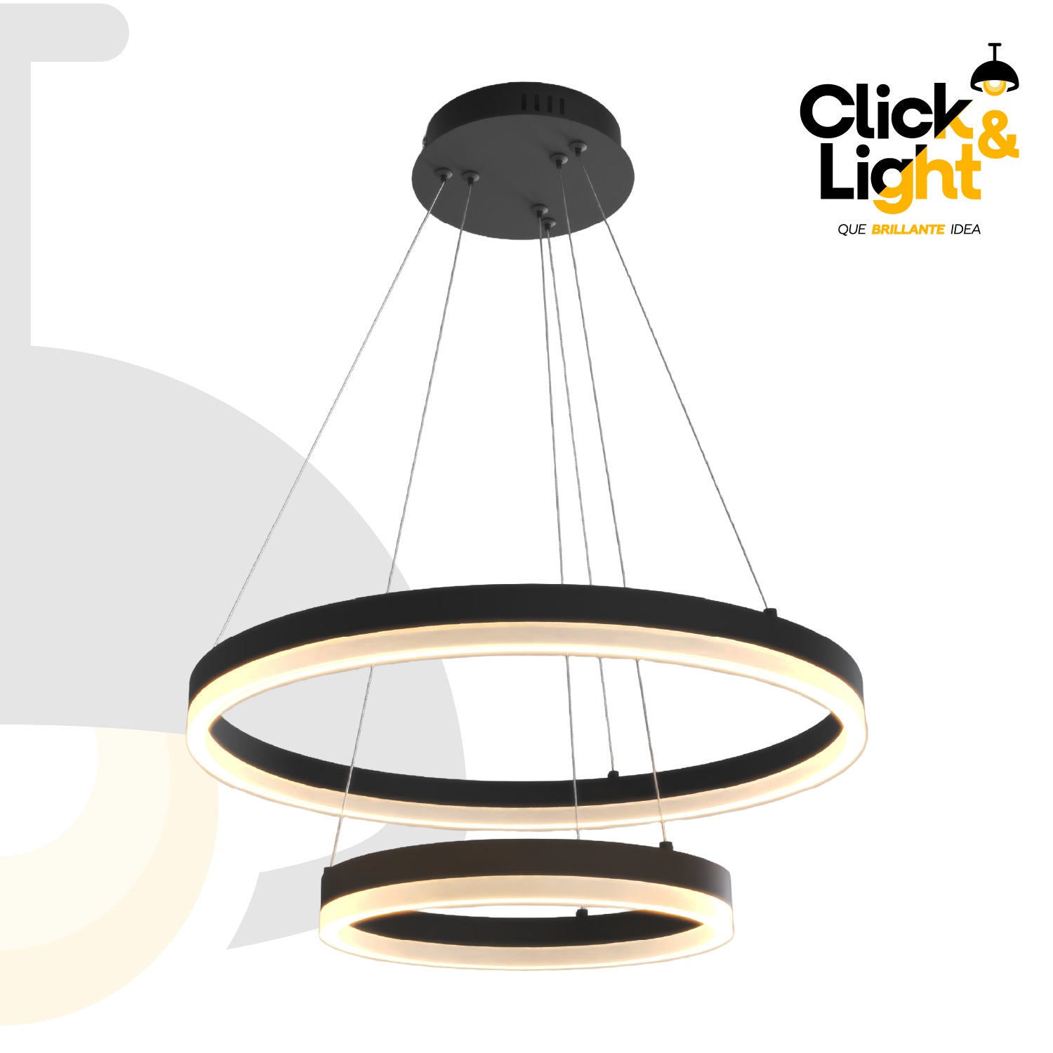 Colgante Minimalista Zante Color Negro Mate
